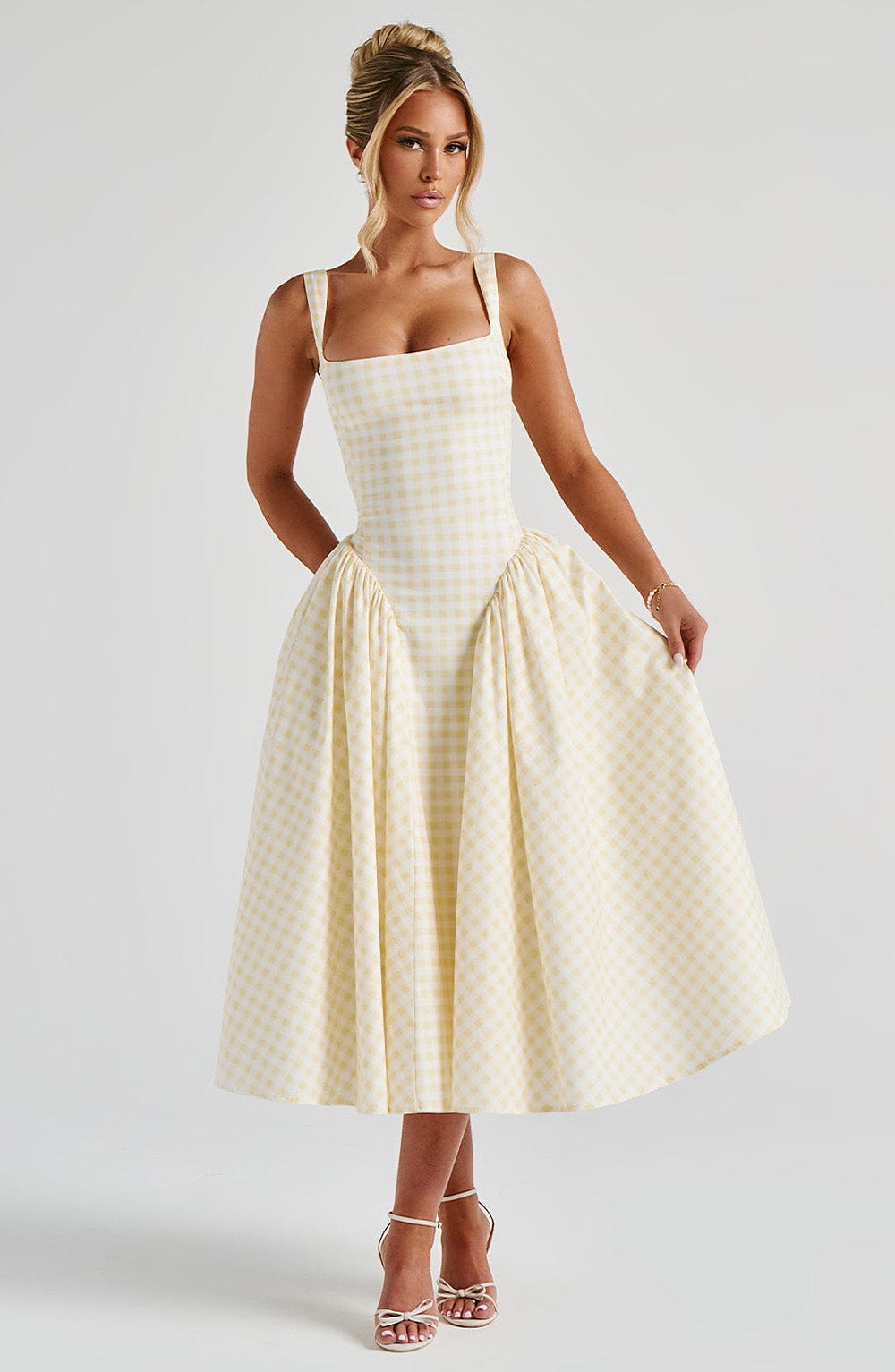 Remi | Elegant Midi Dress Yellow
