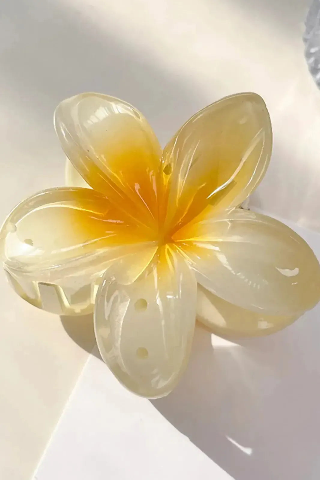 Flora - Glossy Hawaï Hairclip Yellow
