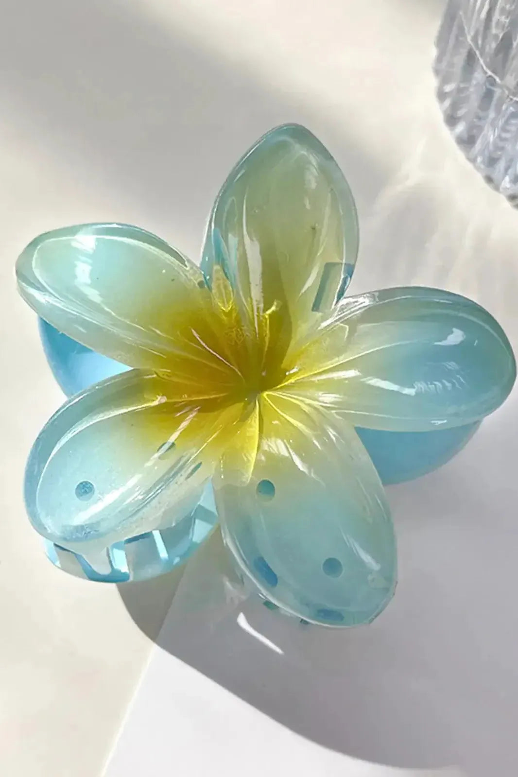 Flora - Glossy Hawaï Hairclip Ocean Blue