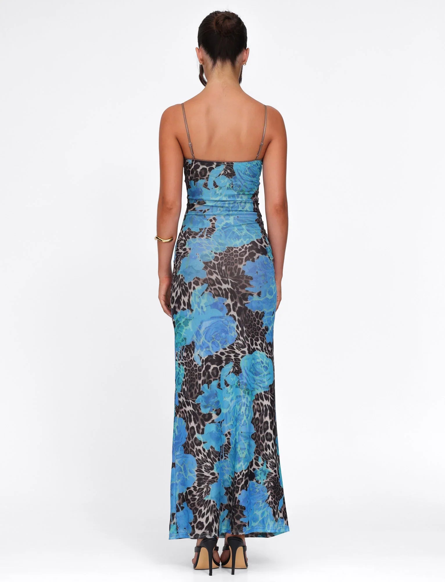 Arden | Bold Floral Maxi Dress Blue
