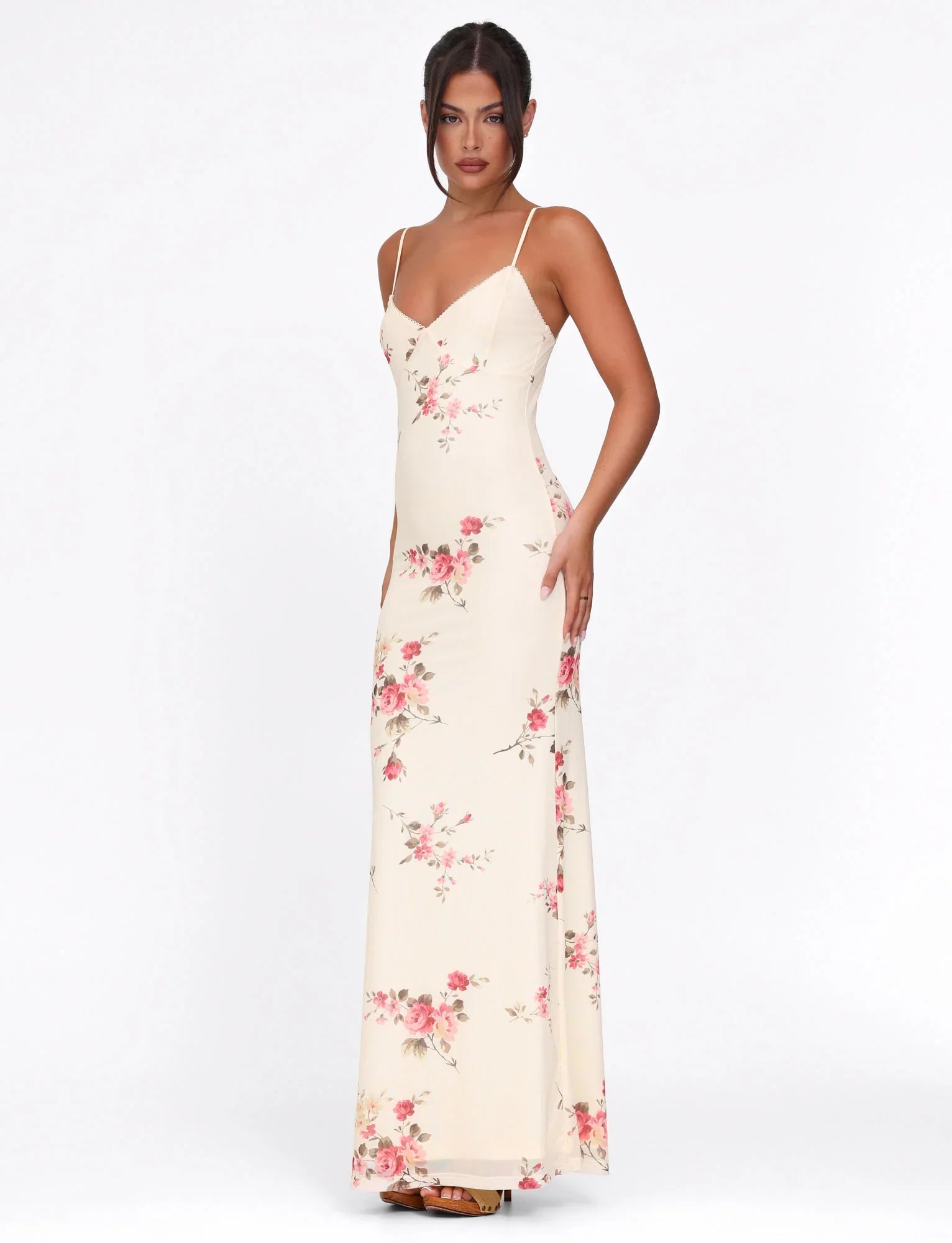 Elodie | Floral Maxi Dress White