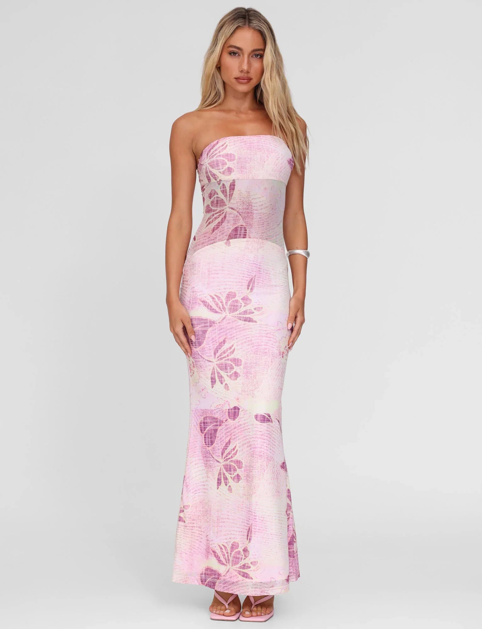 Lesia | Floral Maxi Dress Light Purple
