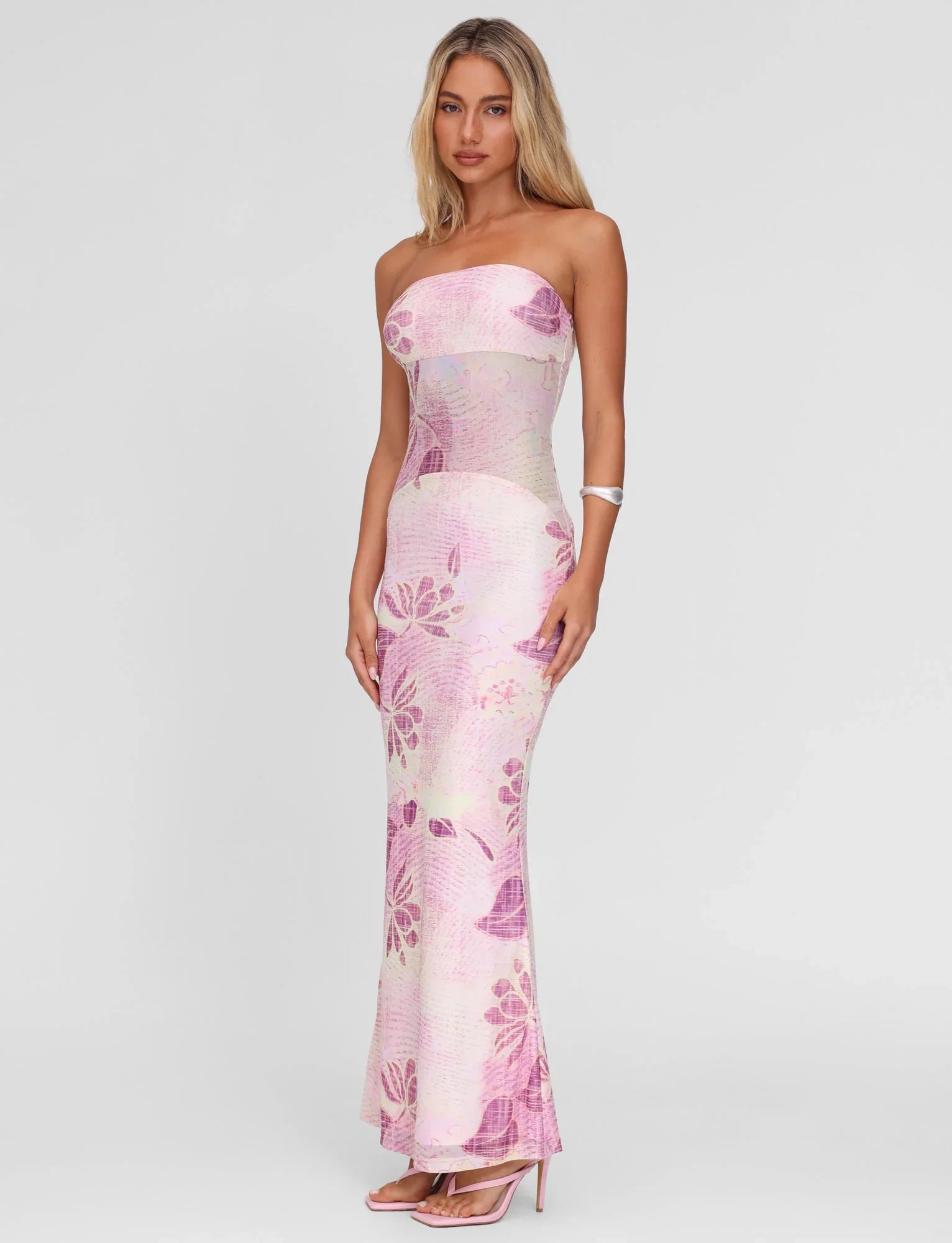 Lesia | Floral Maxi Dress Light Purple