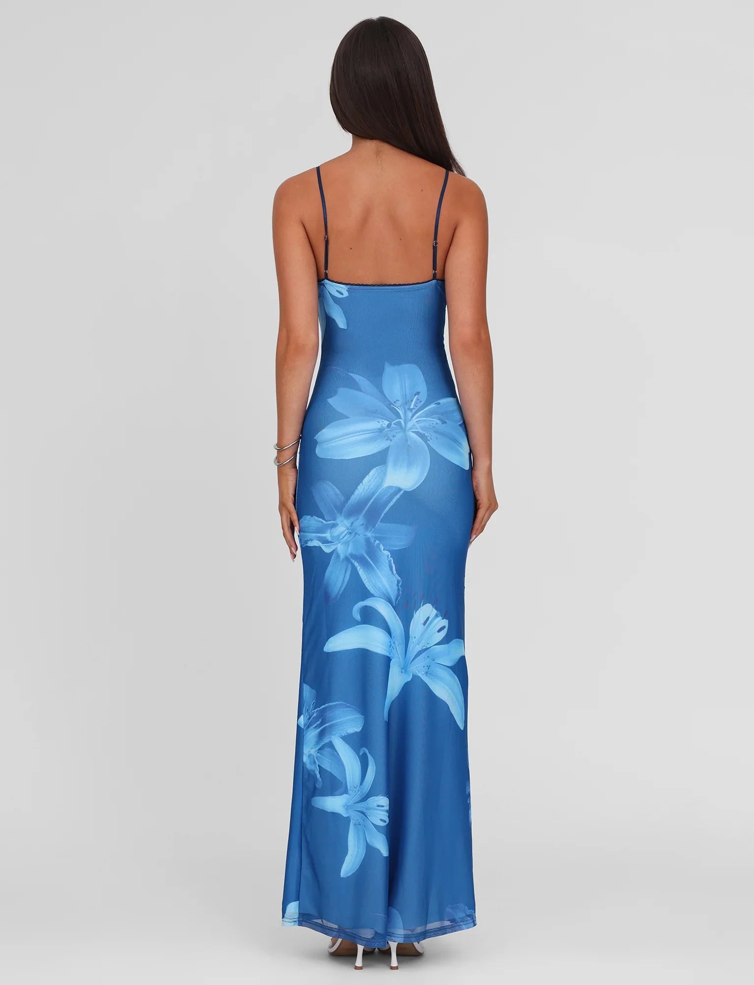 Alayna | Floral Maxi Dress Blue