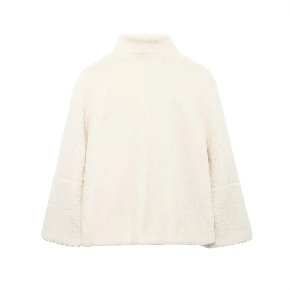 Leila | Teddy Coat White