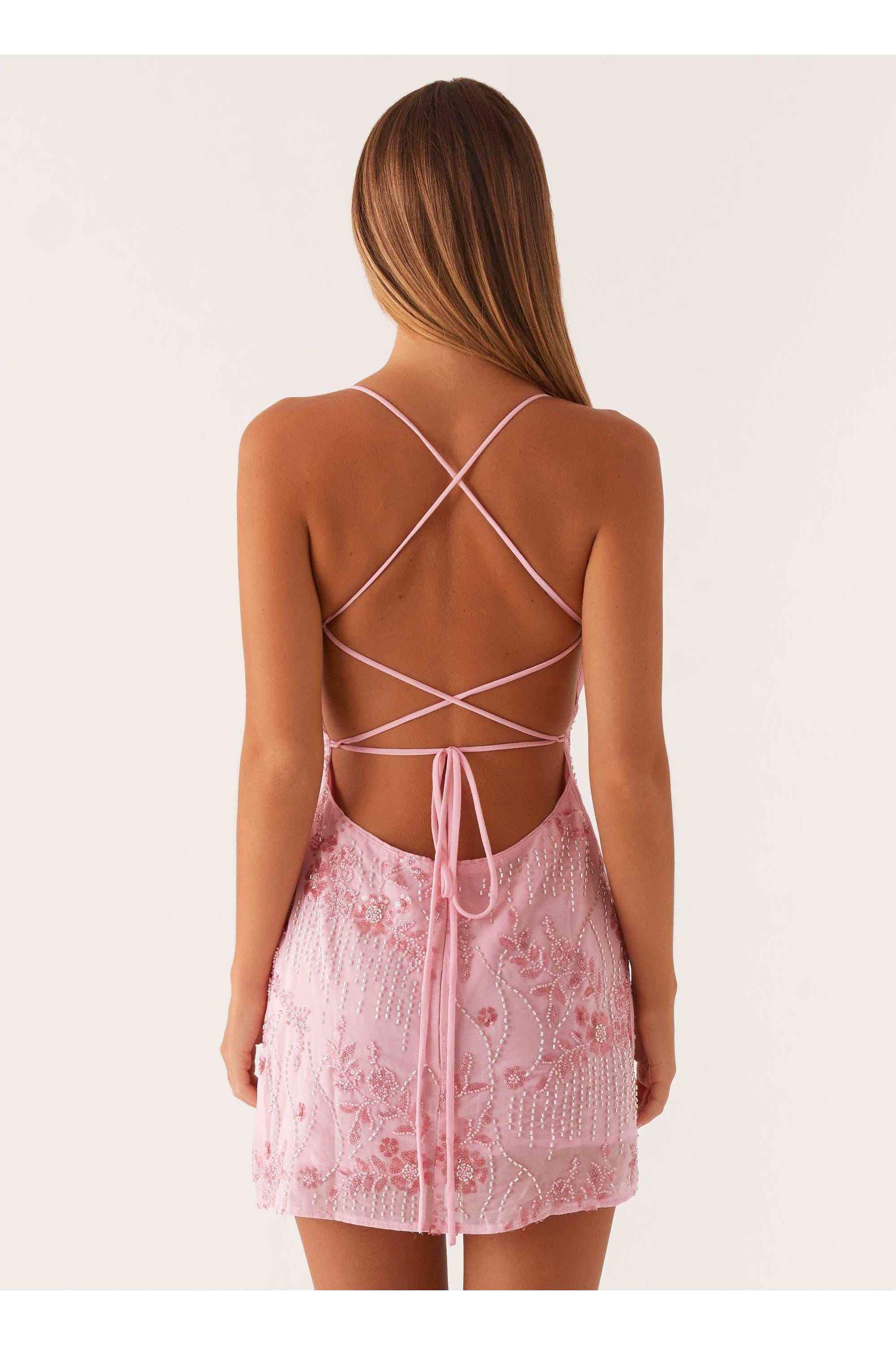 Astrella | Sequin Mini Dress Pink