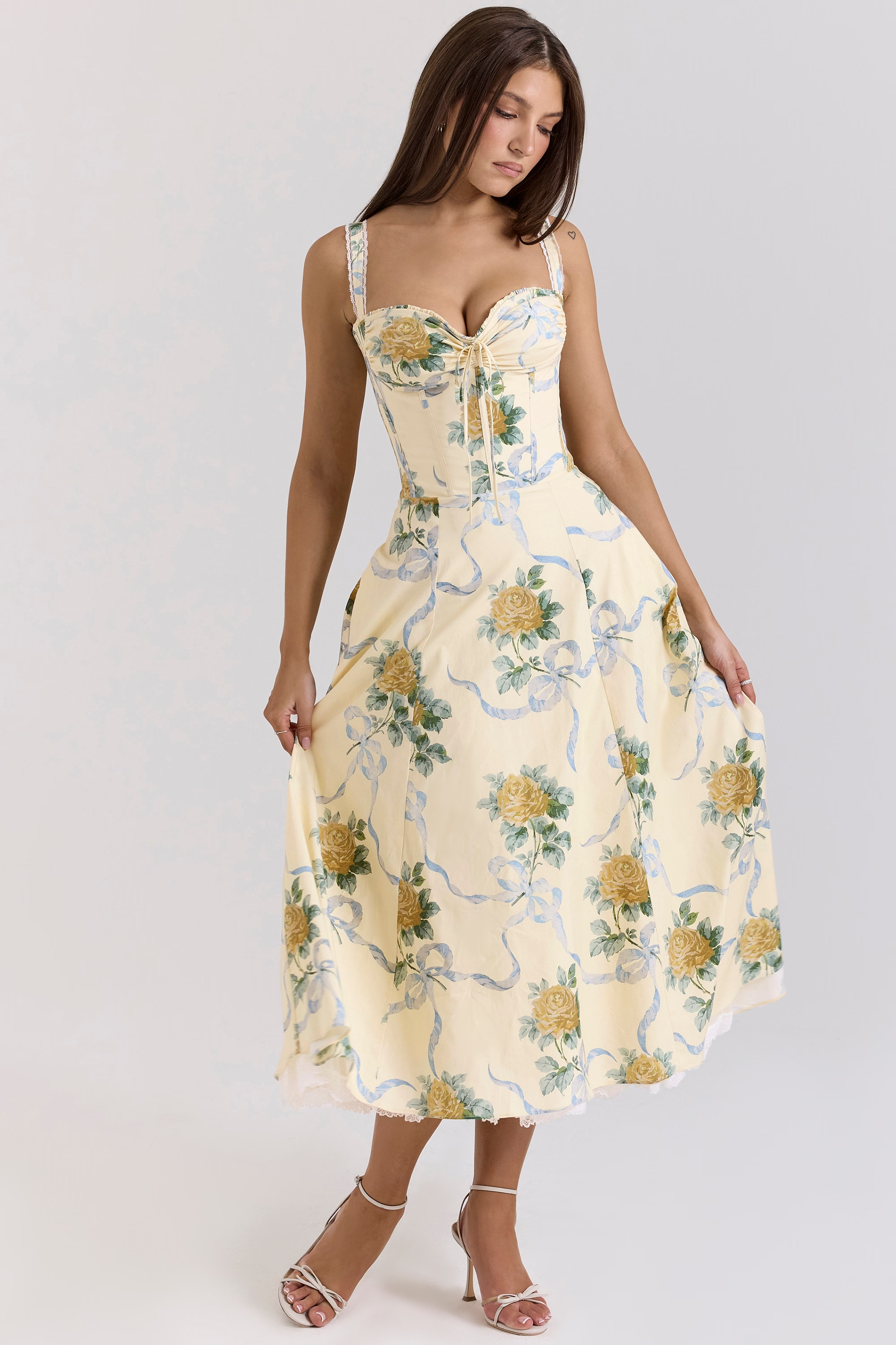 Solenne | Floral Midi Dress