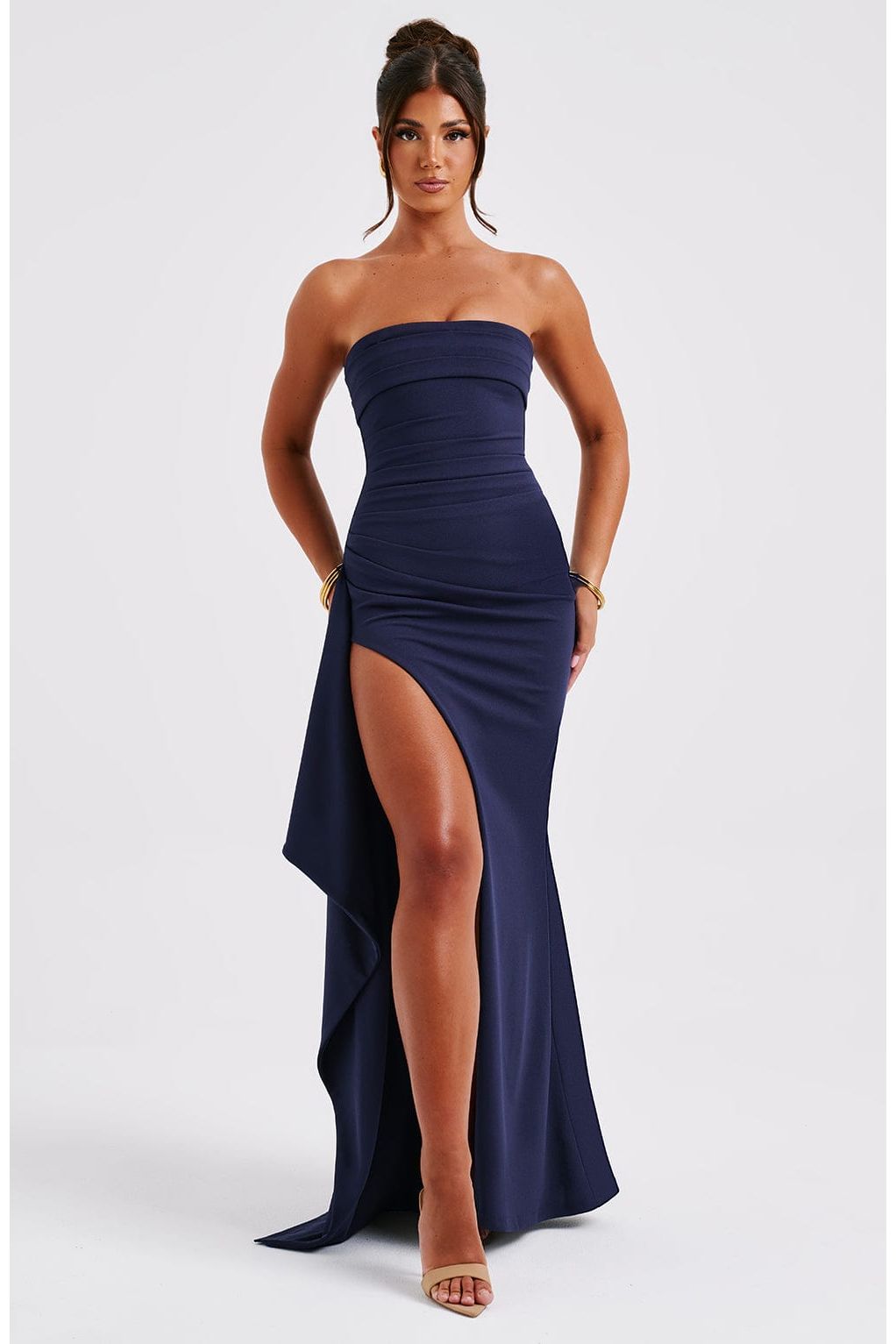 Cora | Elegant Maxi Dress Navy