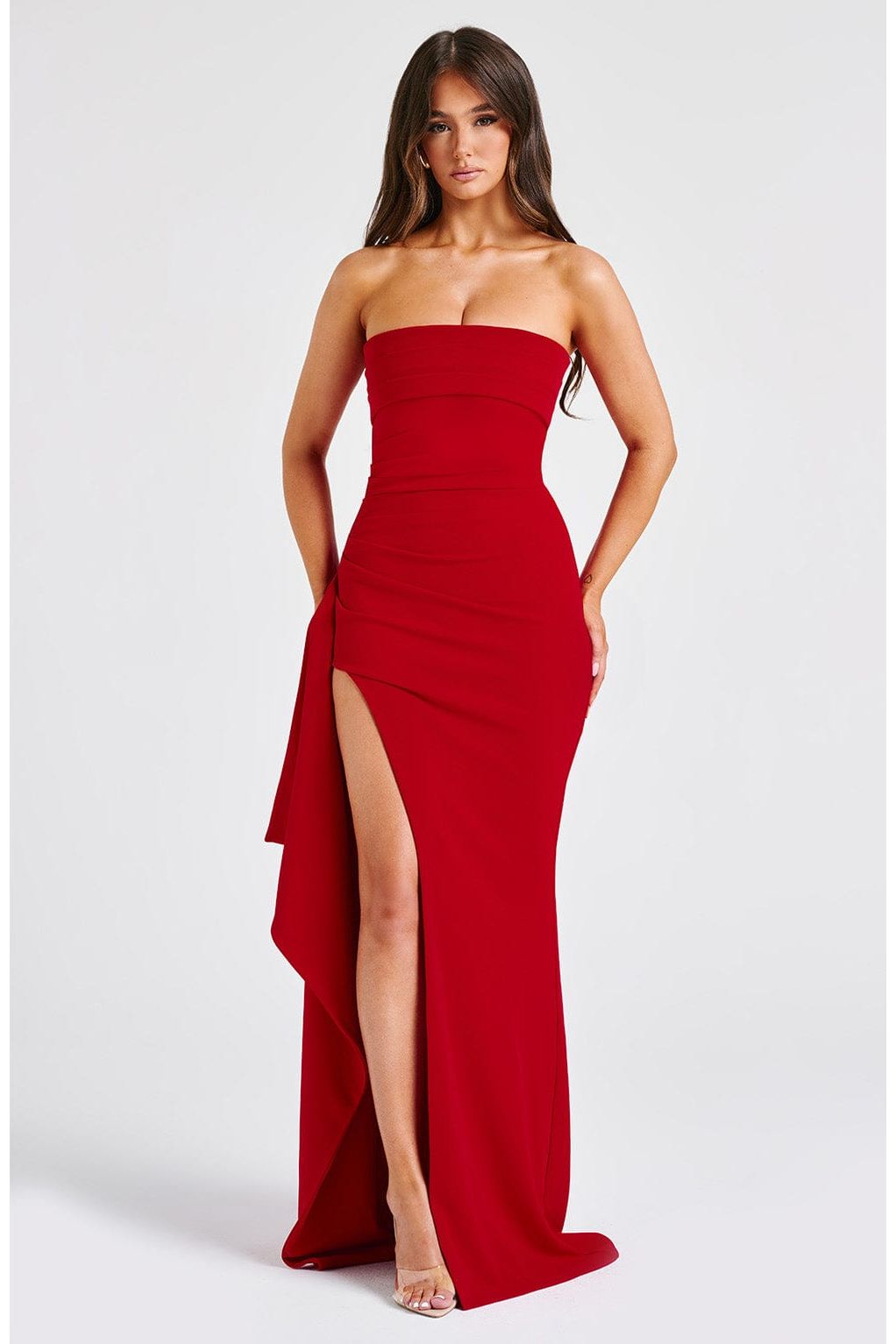 Cora | Elegant Maxi Dress Red