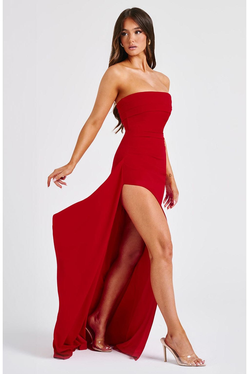 Cora | Elegant Maxi Dress Red