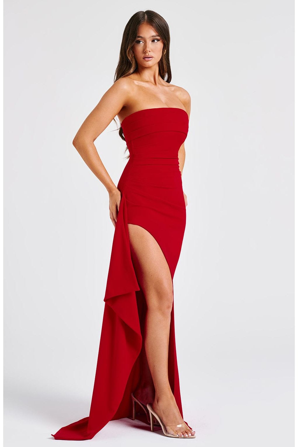Cora | Elegant Maxi Dress Red