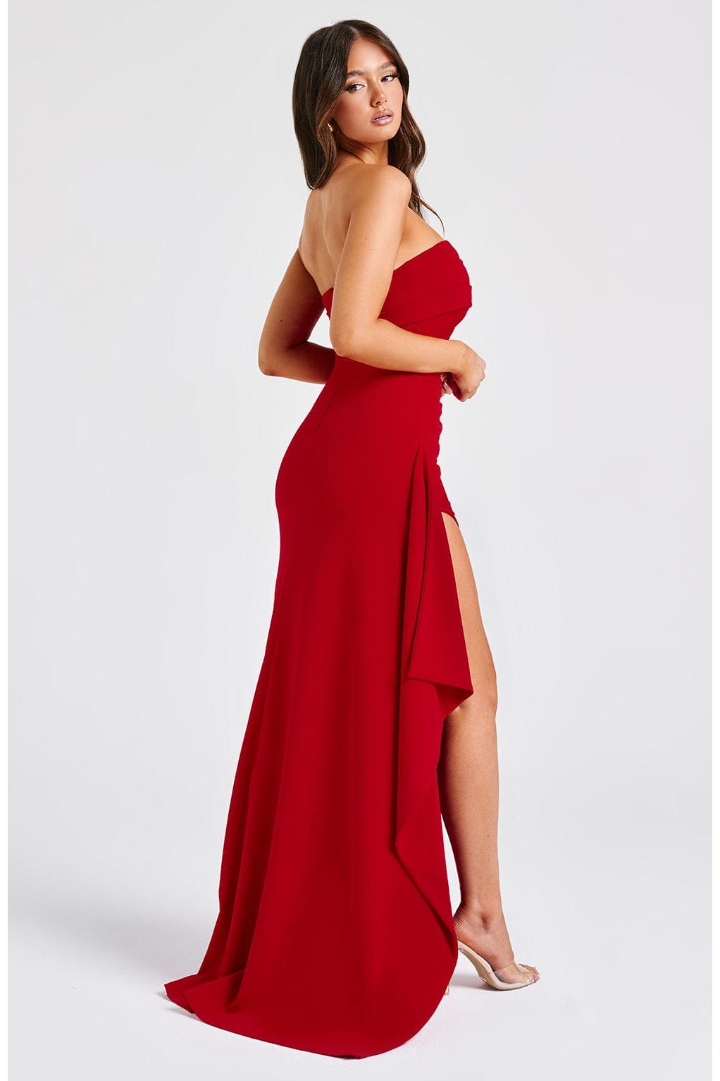 Cora | Elegant Maxi Dress Red