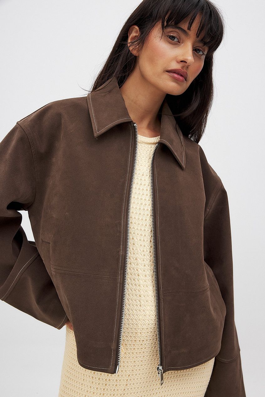 Dahlia | Suede Jacket Brown