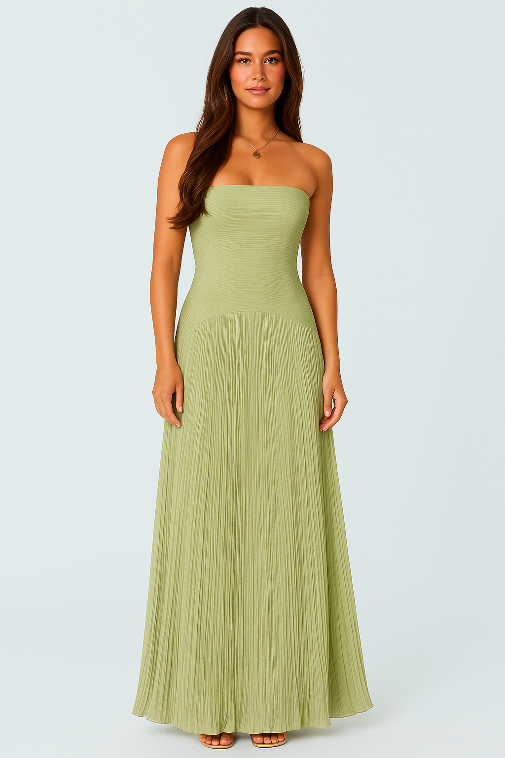 Anya | Elegant Maxi Dress Green