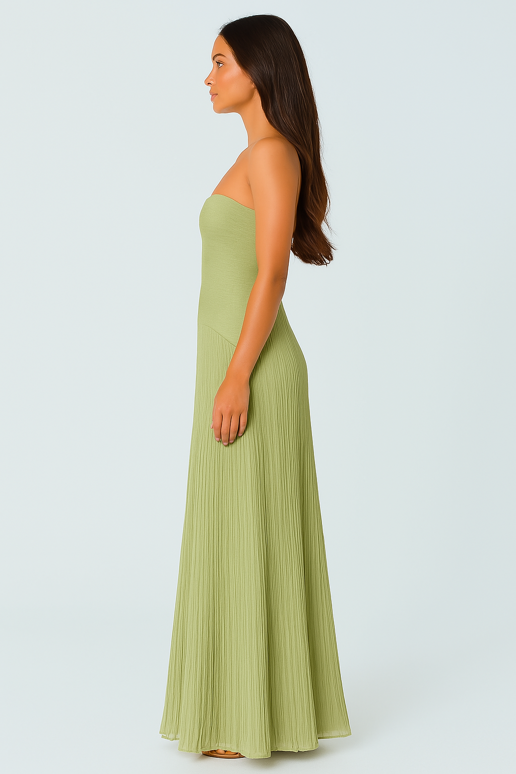 Anya | Elegant Maxi Dress Green