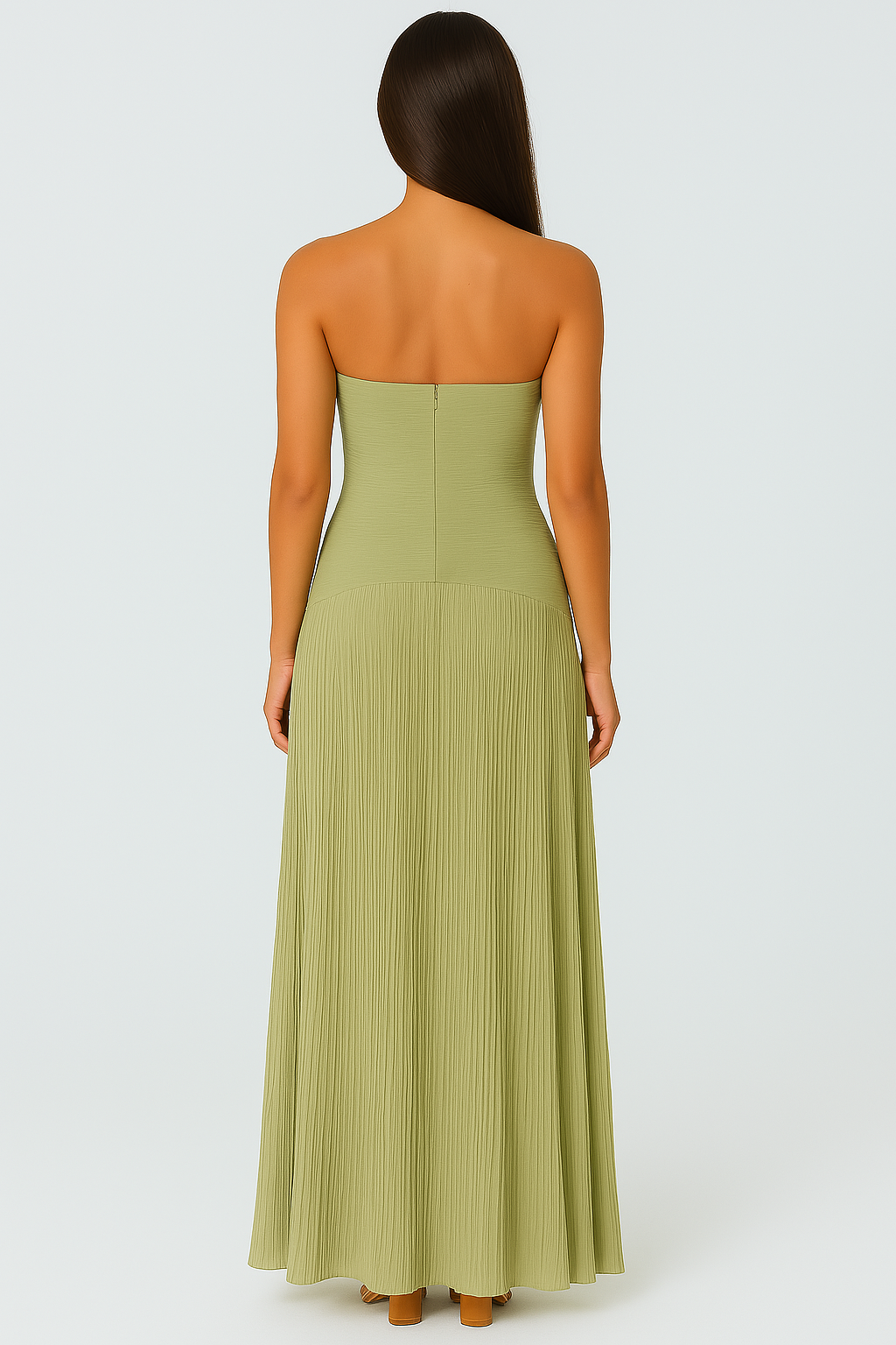 Anya | Elegant Maxi Dress Green