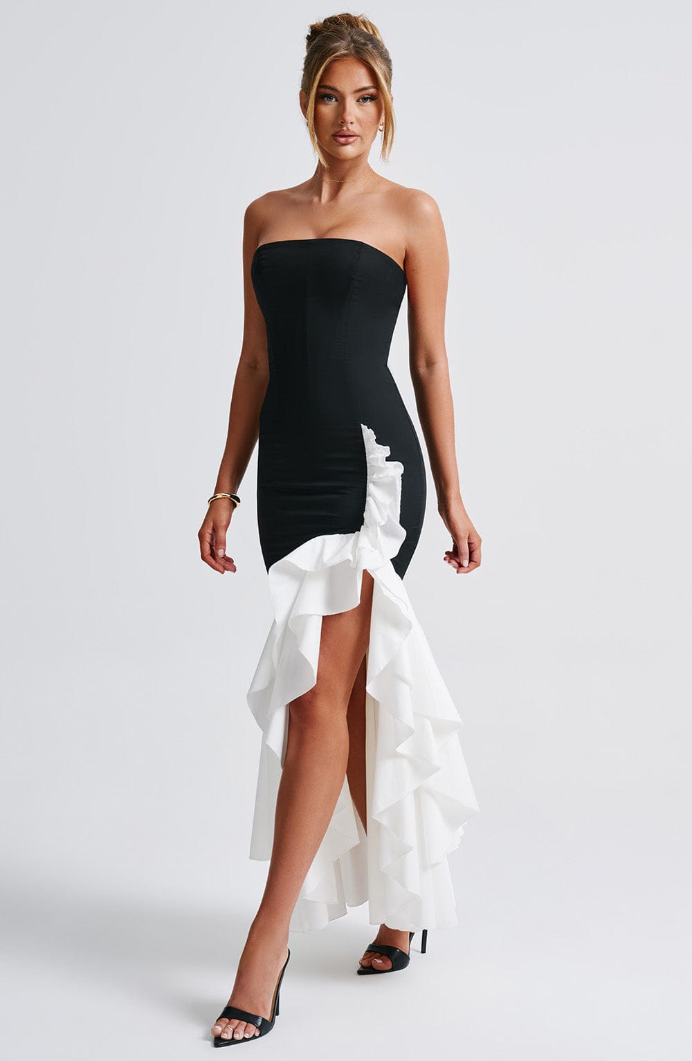 Angelina | Maxi Dress Black White