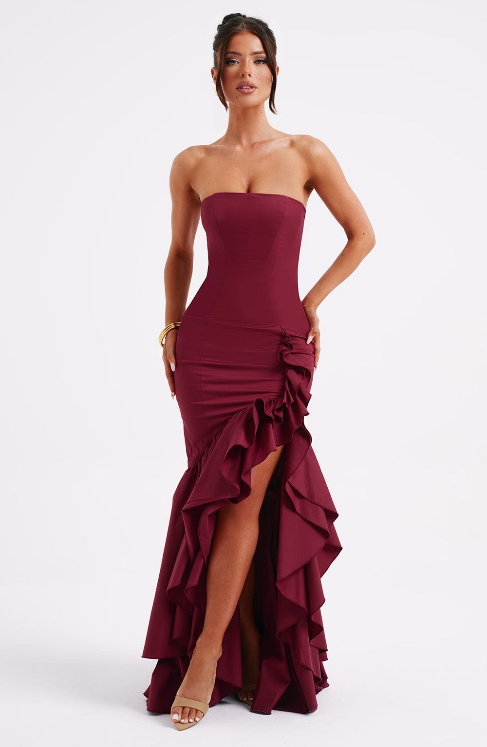 Angelina | Maxi Dress Wine Red