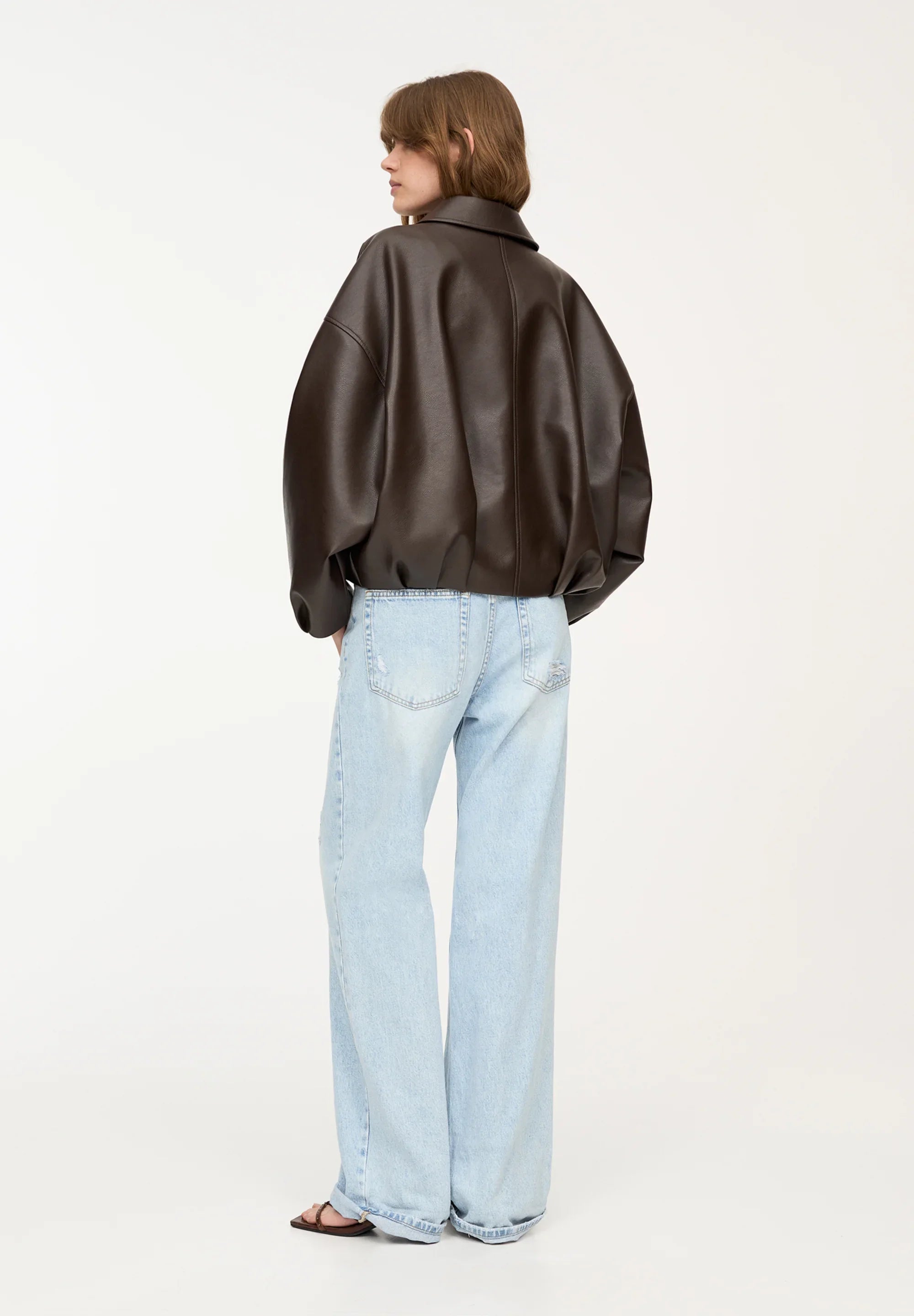 Sophia | Leather Jacket Brown