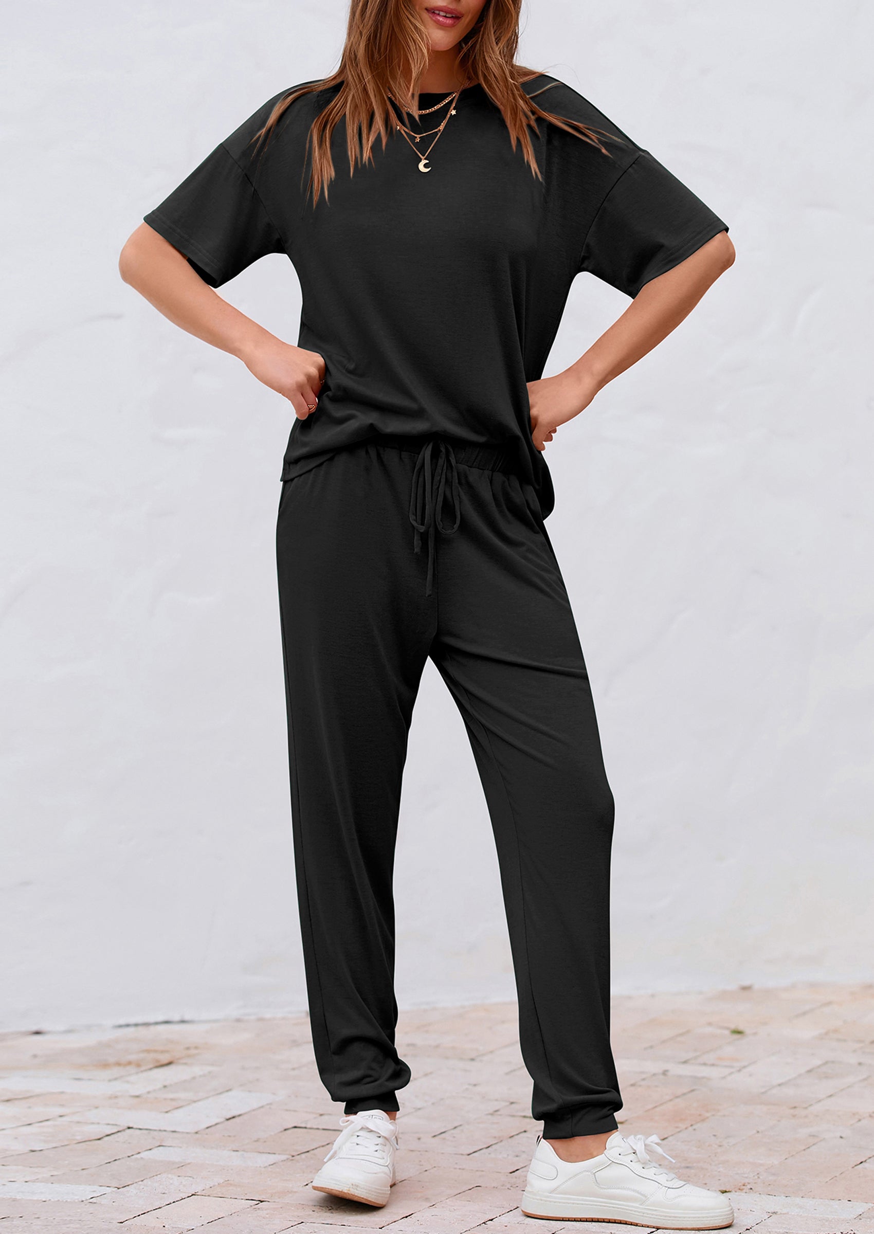Chichi Women's Two Piece Lounge Sets Spring Summer Jogger Pants Vacation Outfits Travel Airplane Matching Clothes