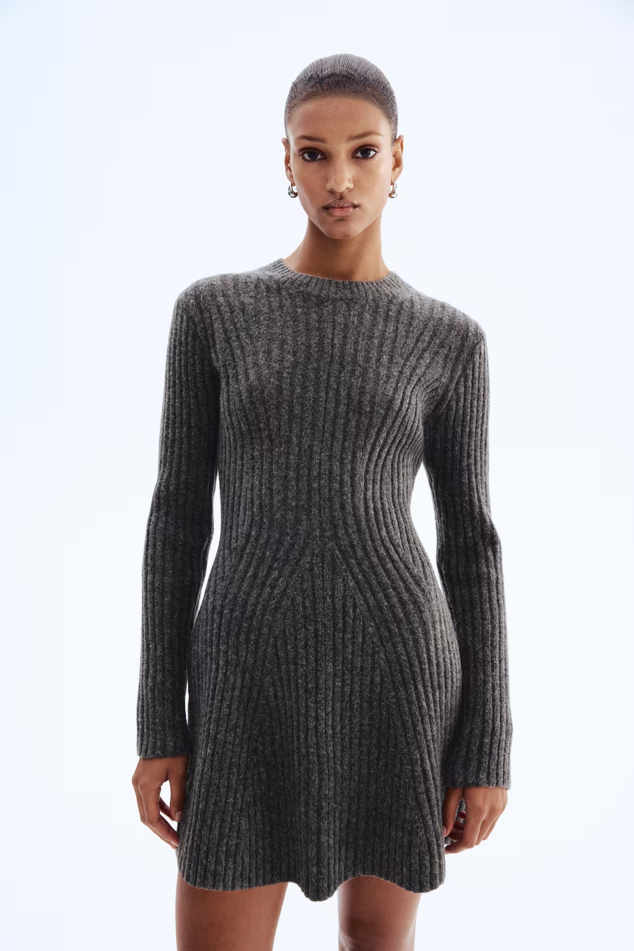 Lacy | Knit Mini Dress Grey