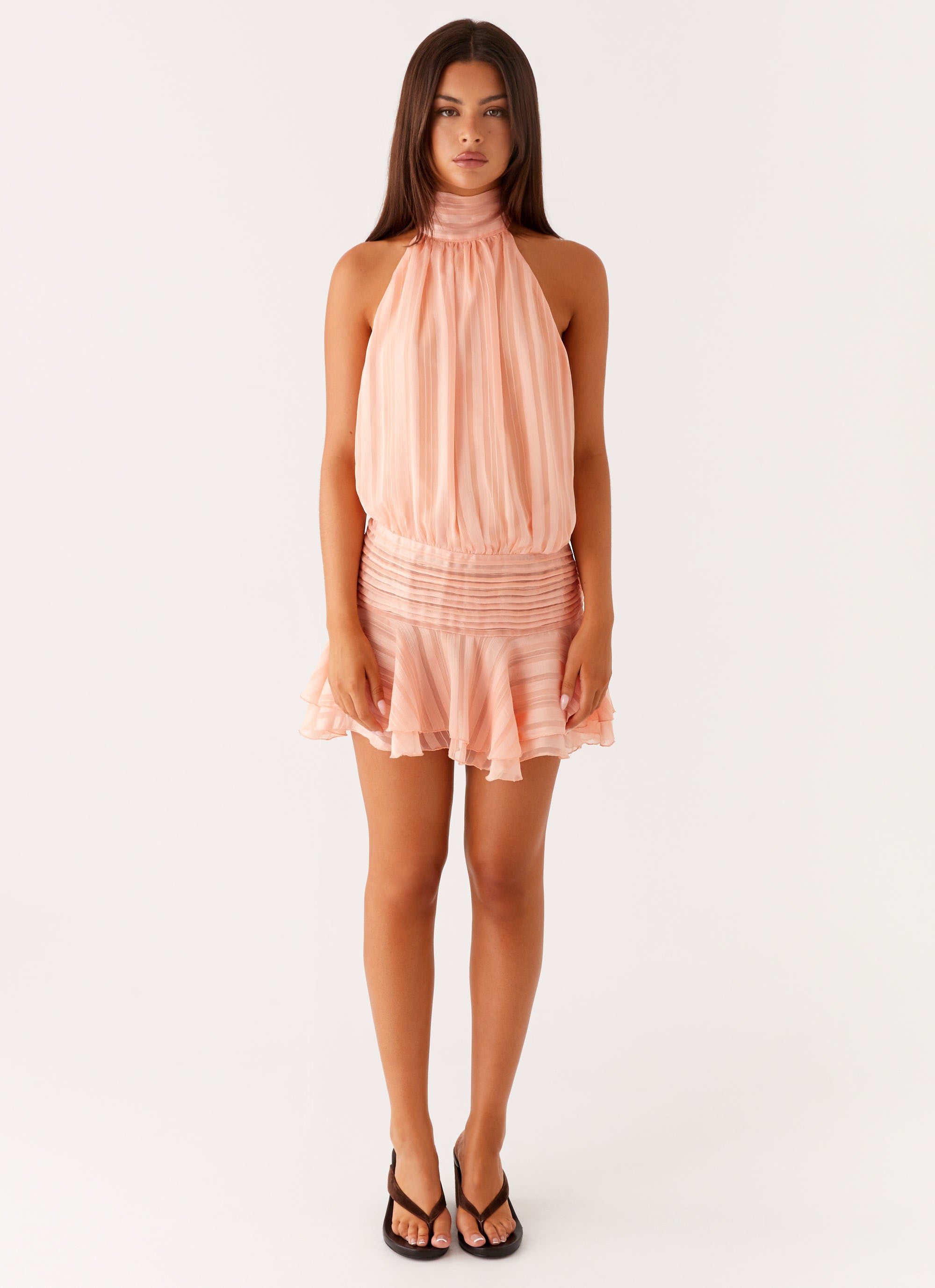 Amoura | Elegant Mini Dress Orange