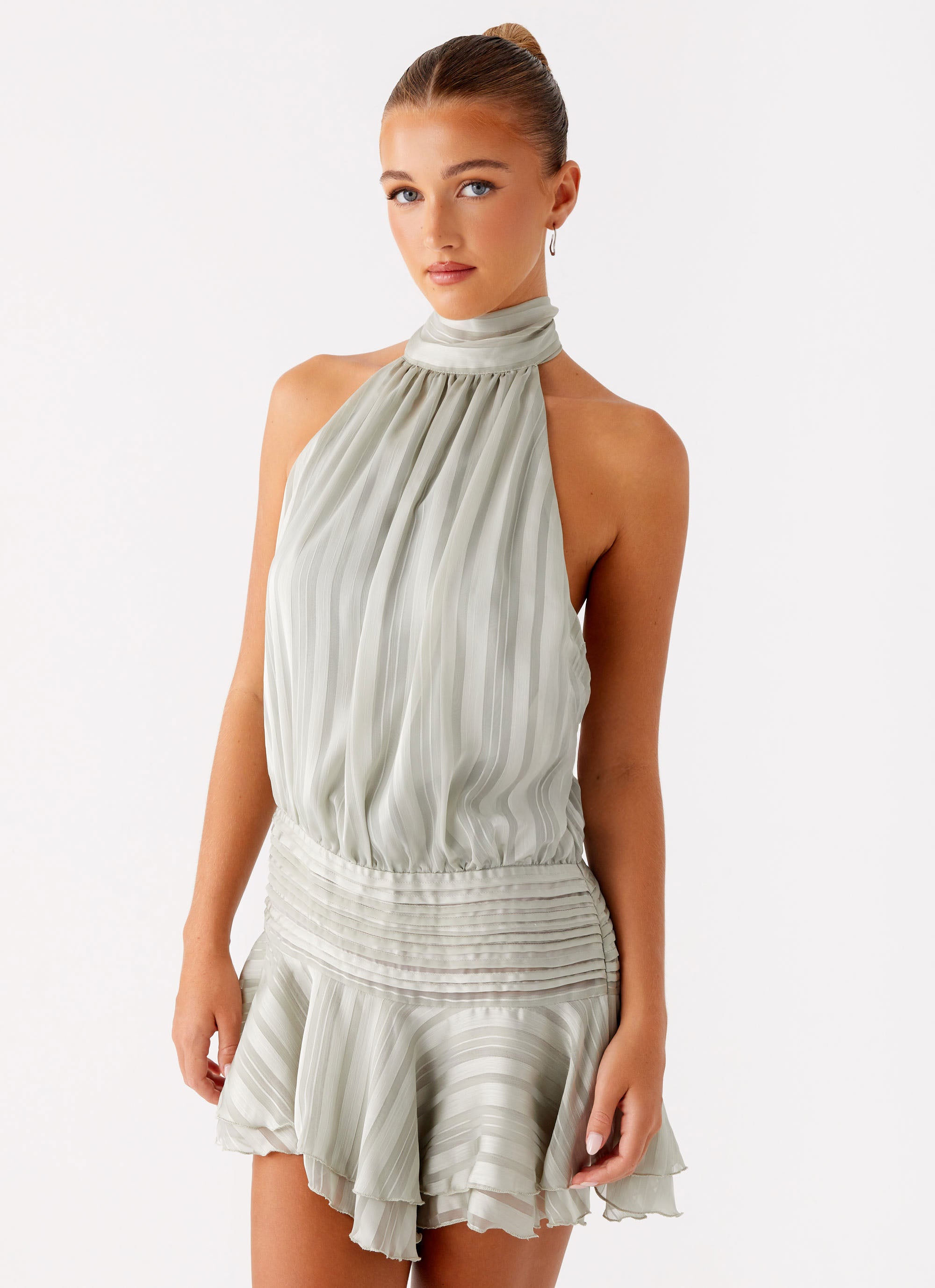 Amoura | Elegant Mini Dress Light Blue