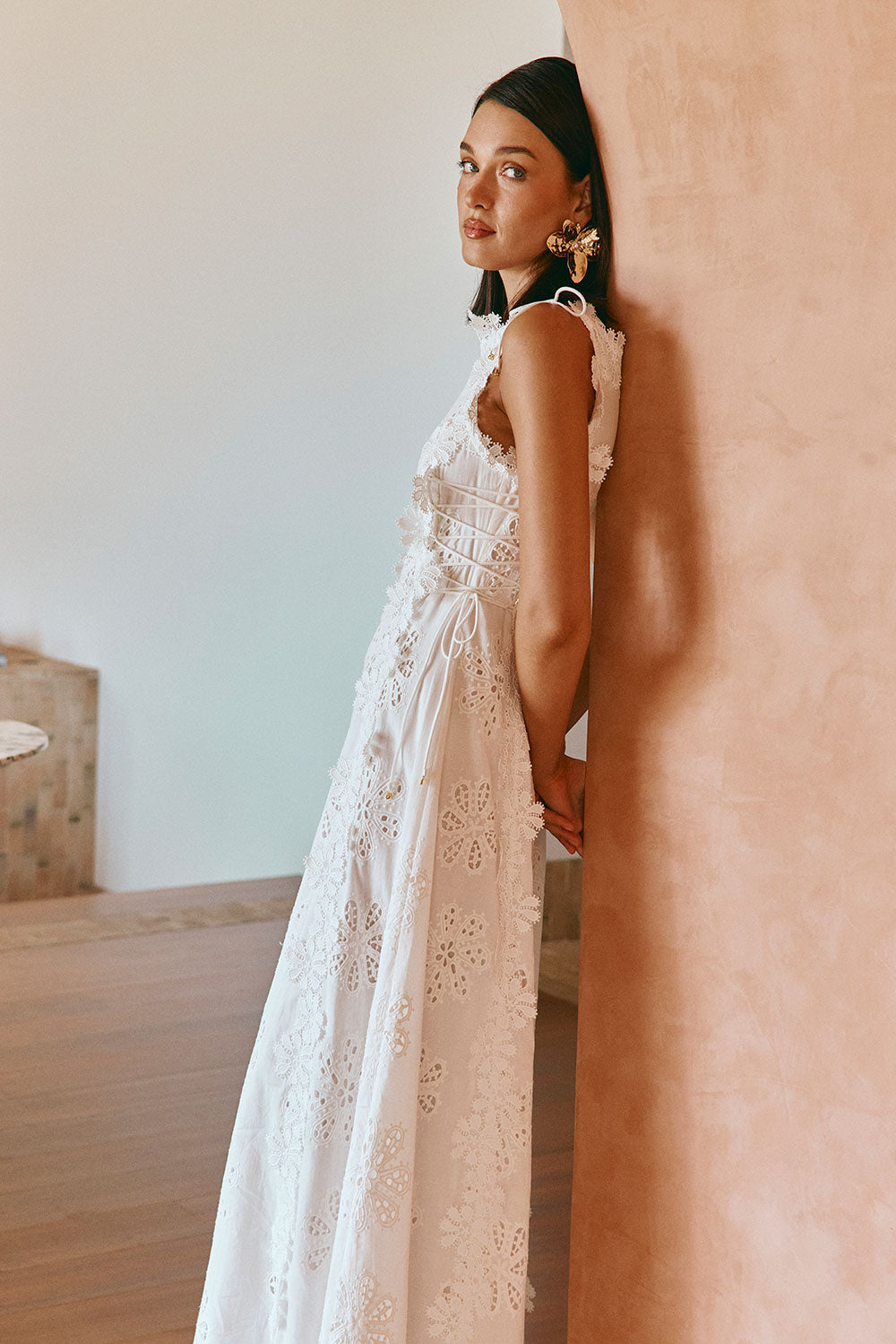Seraphina | Lace Maxi Dress White