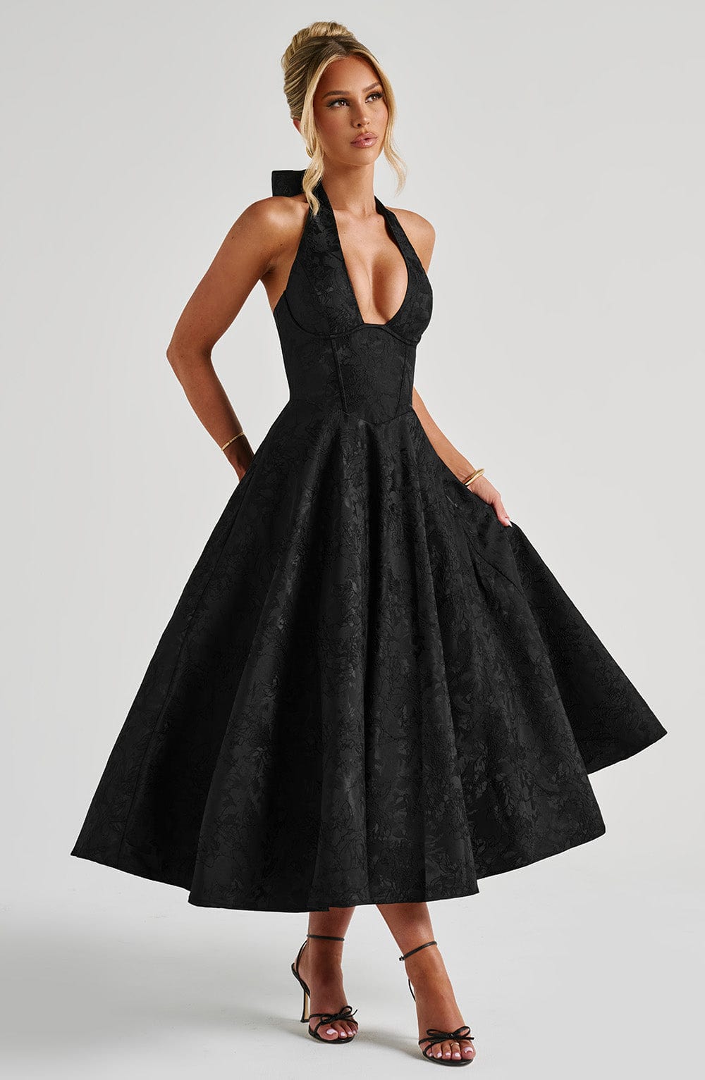 Tilly | Elegant Midi Dress Black