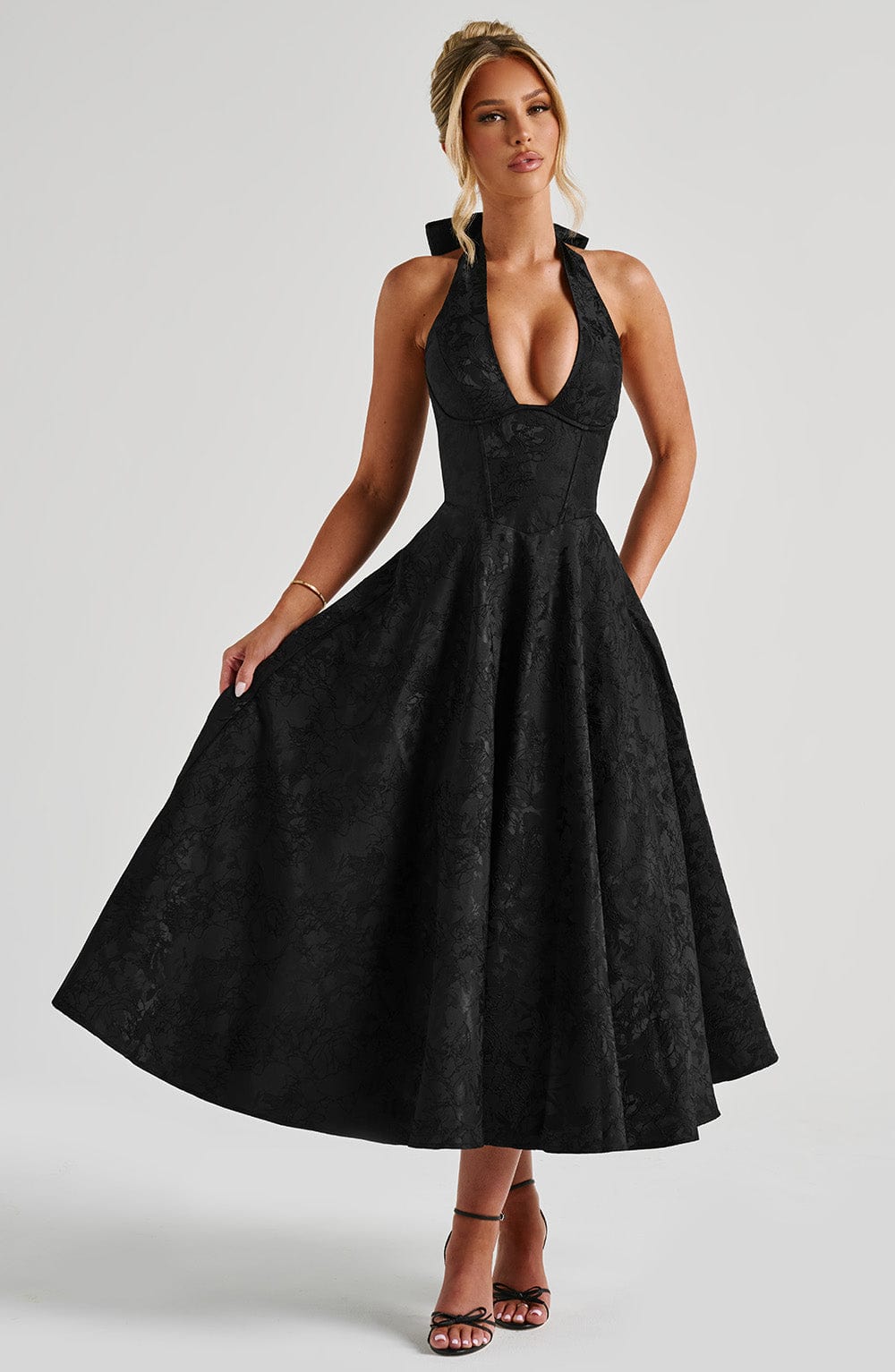 Tilly | Elegant Midi Dress Black