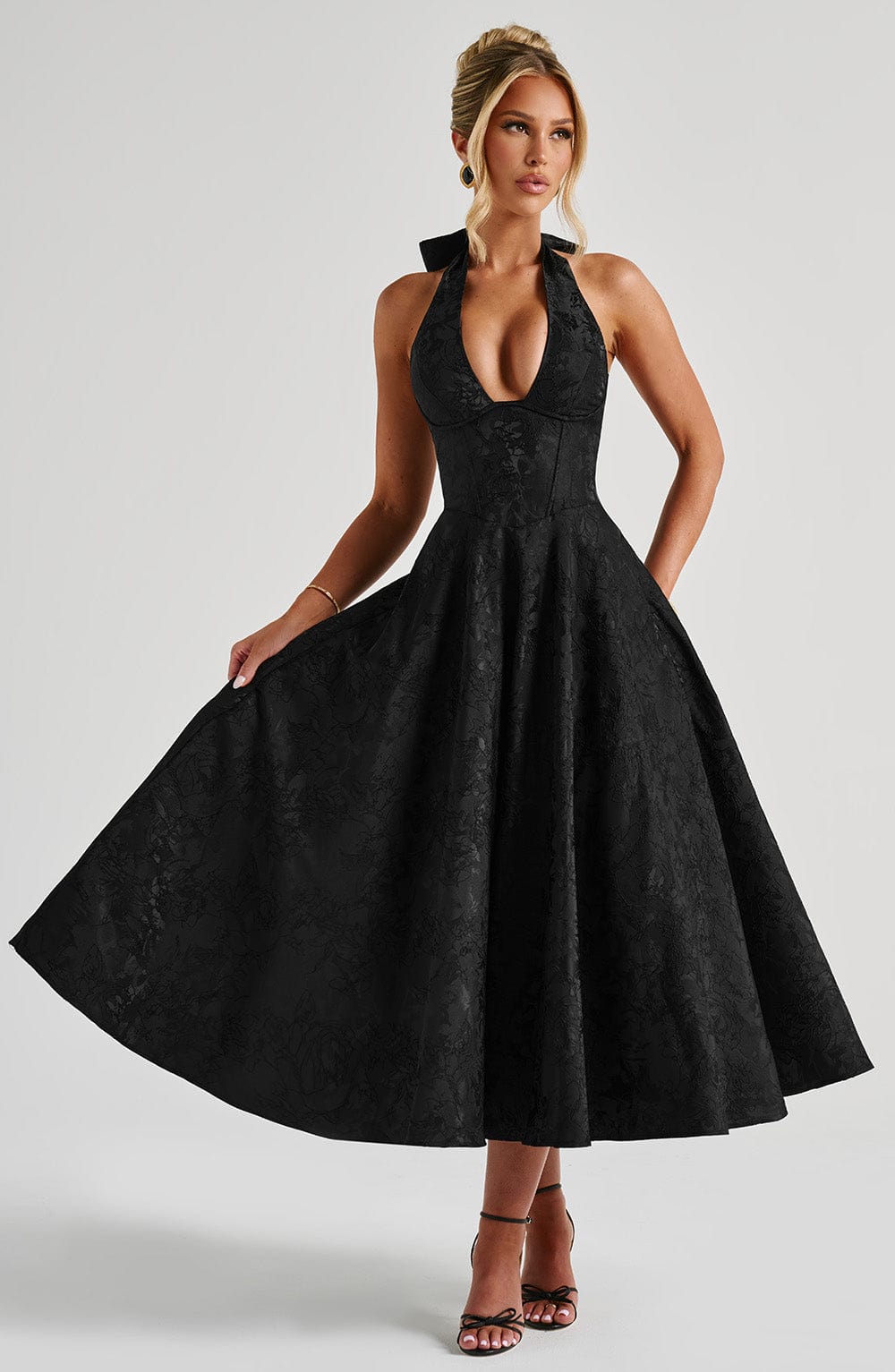 Tilly | Elegant Midi Dress Black