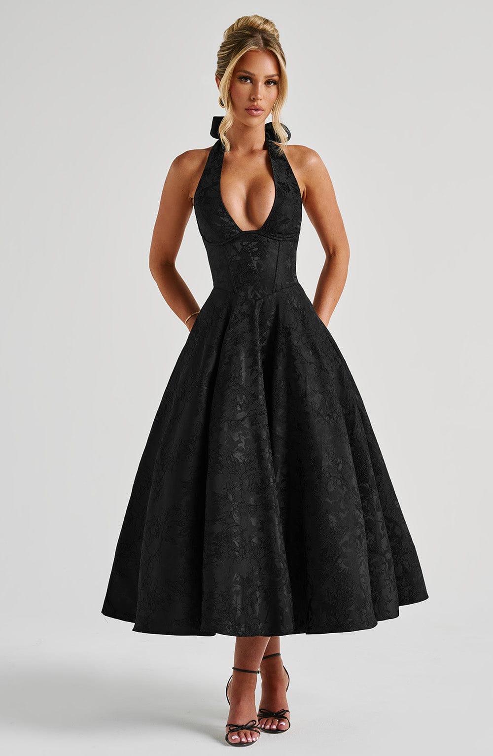 Tilly | Elegant Midi Dress Black