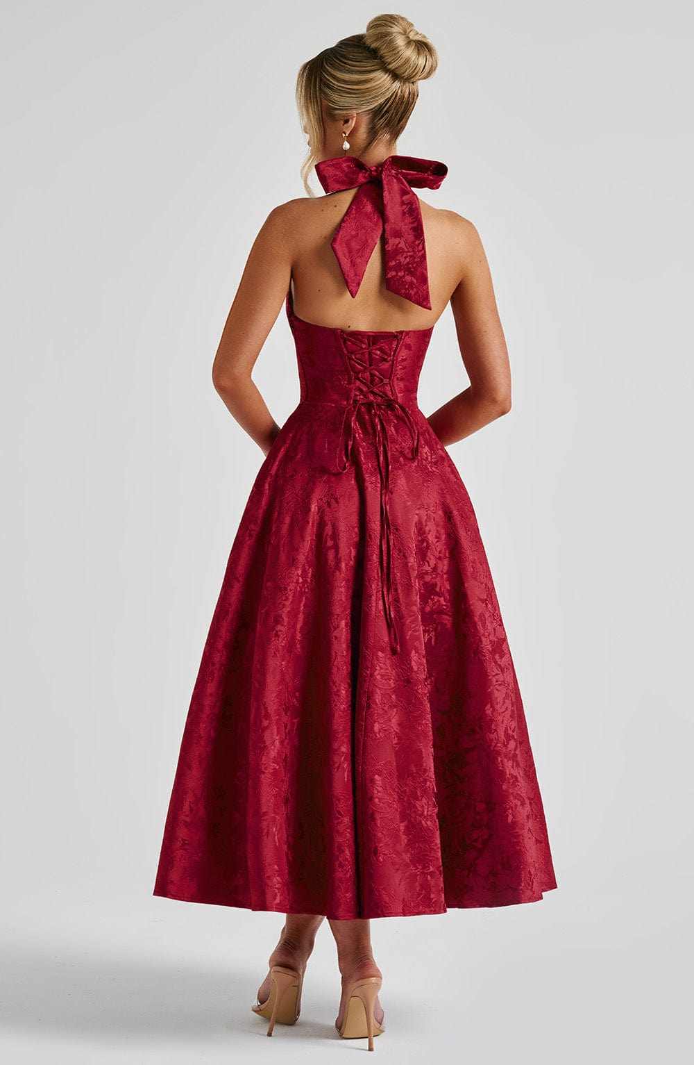 Tilly | Elegant Midi Dress Red