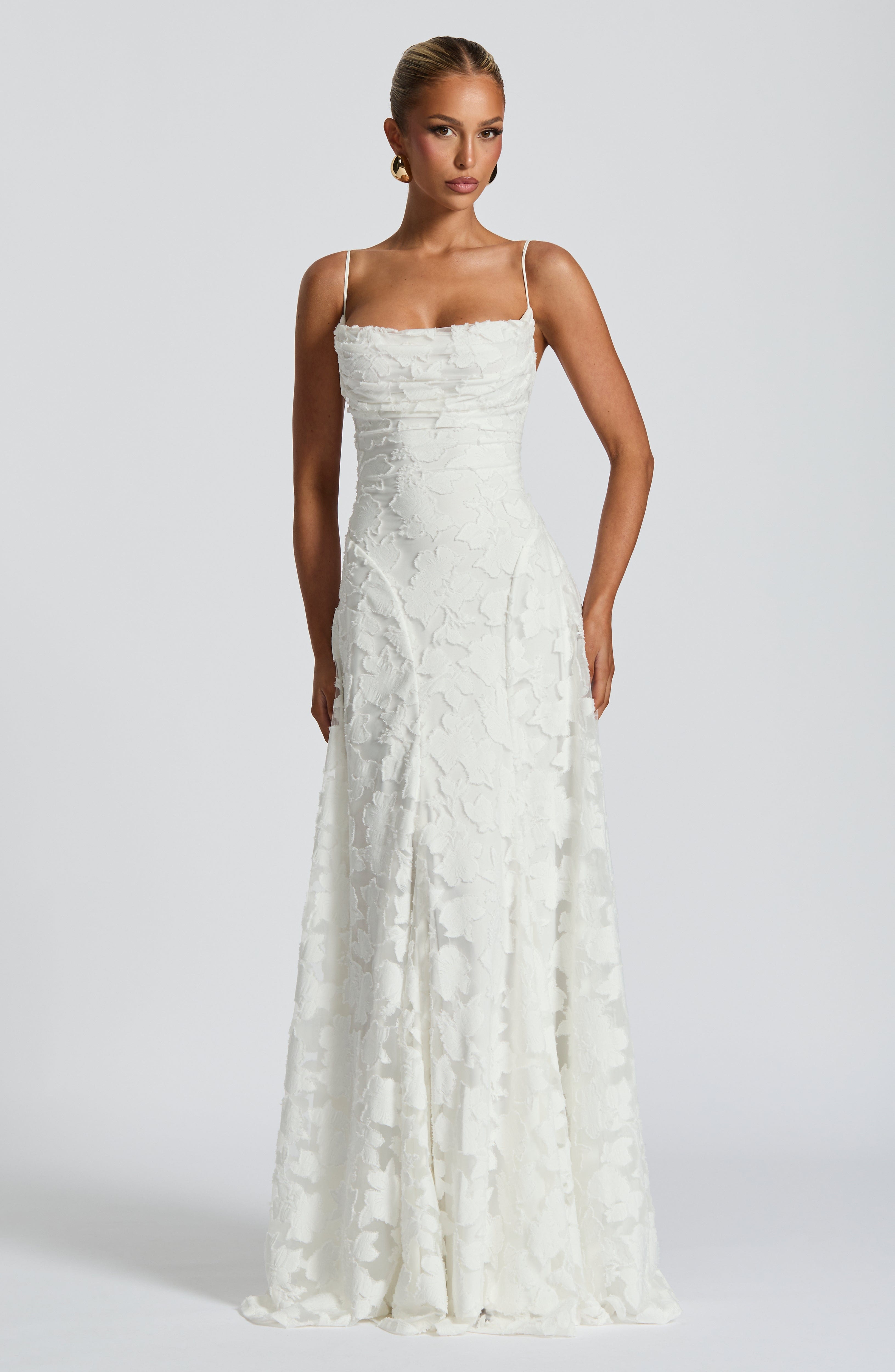 Fransesca | Floral Maxi Dress White