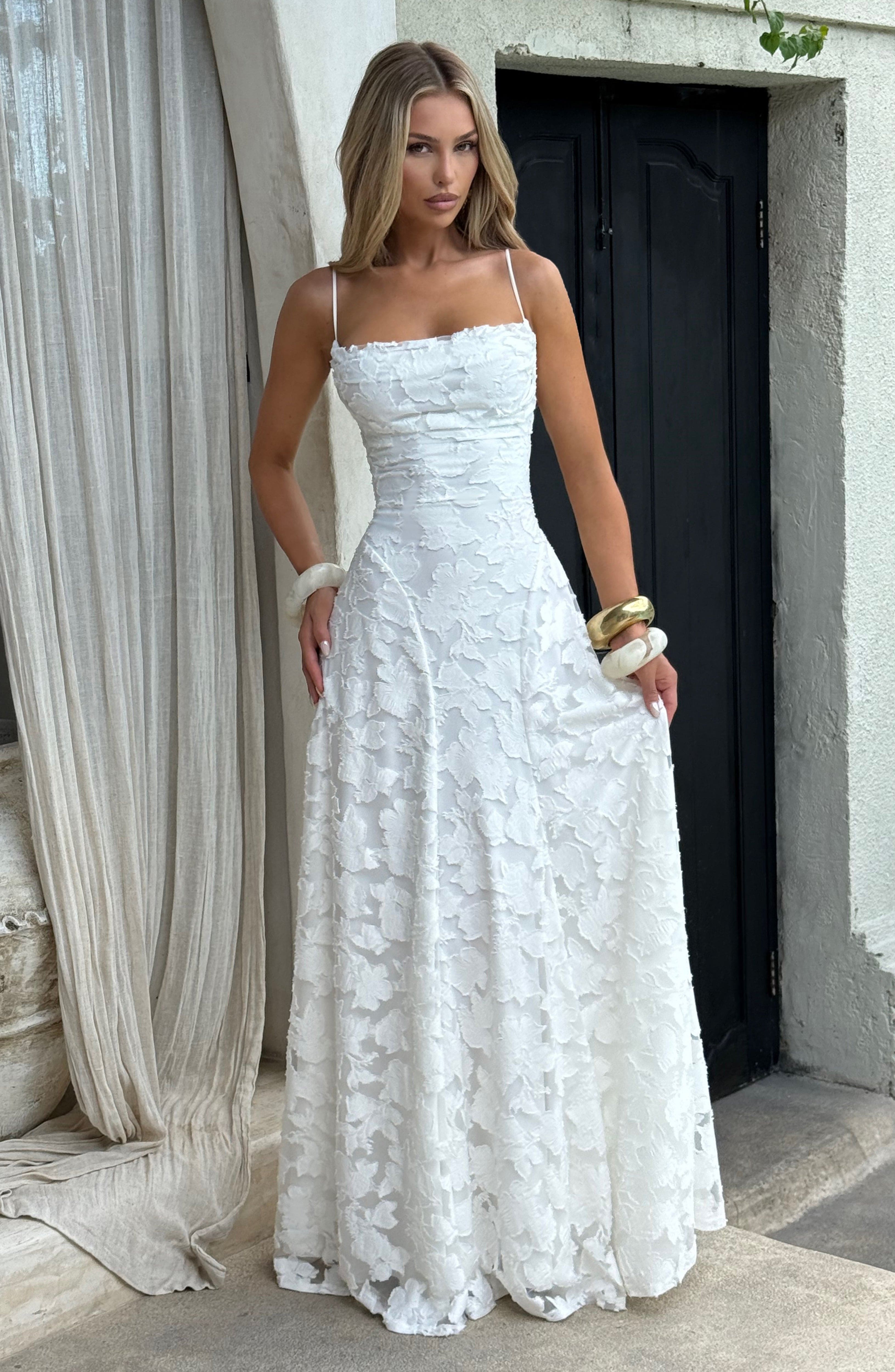 Fransesca | Floral Maxi Dress White