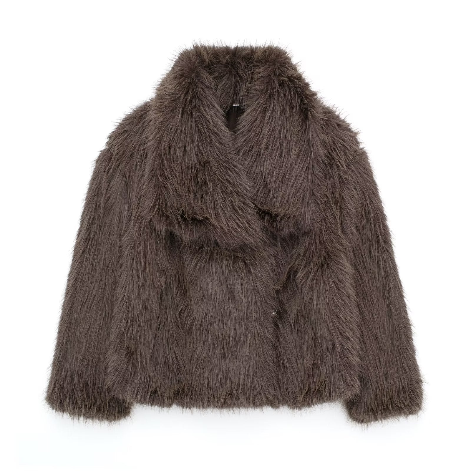 Ophelia | Faux Fur Coat Brown