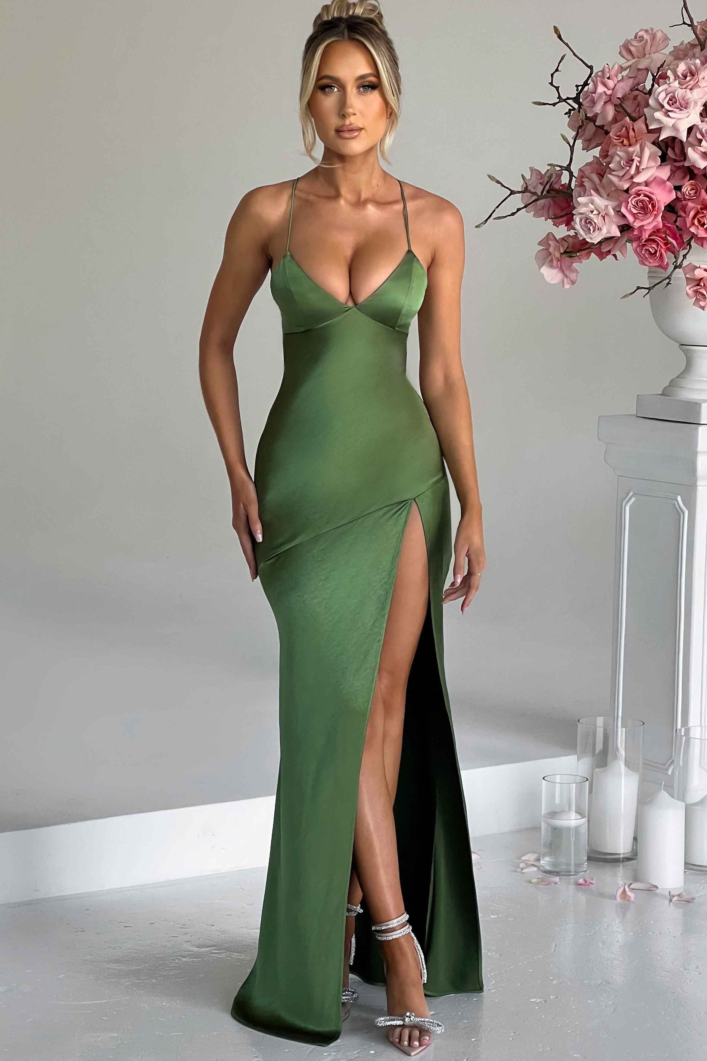 Alexia - Satin Maxi Dress