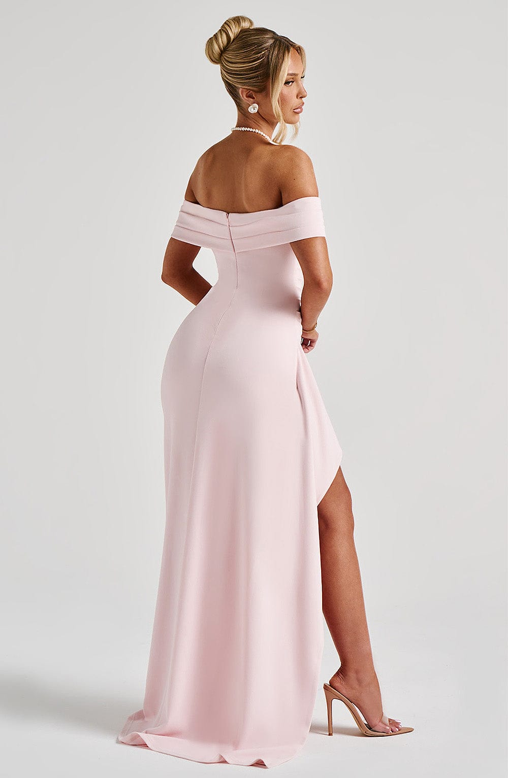 Amoura | Off-Shoulder Maxi Dress Pink