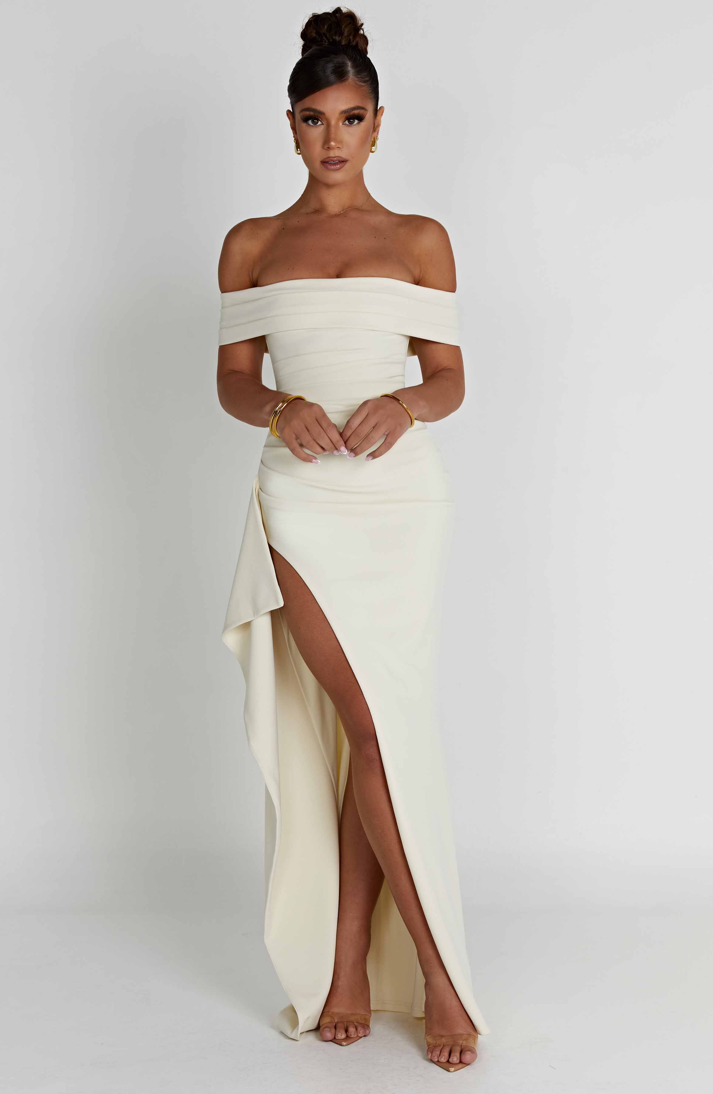 Amoura | Off-Shoulder Maxi Dress Navy