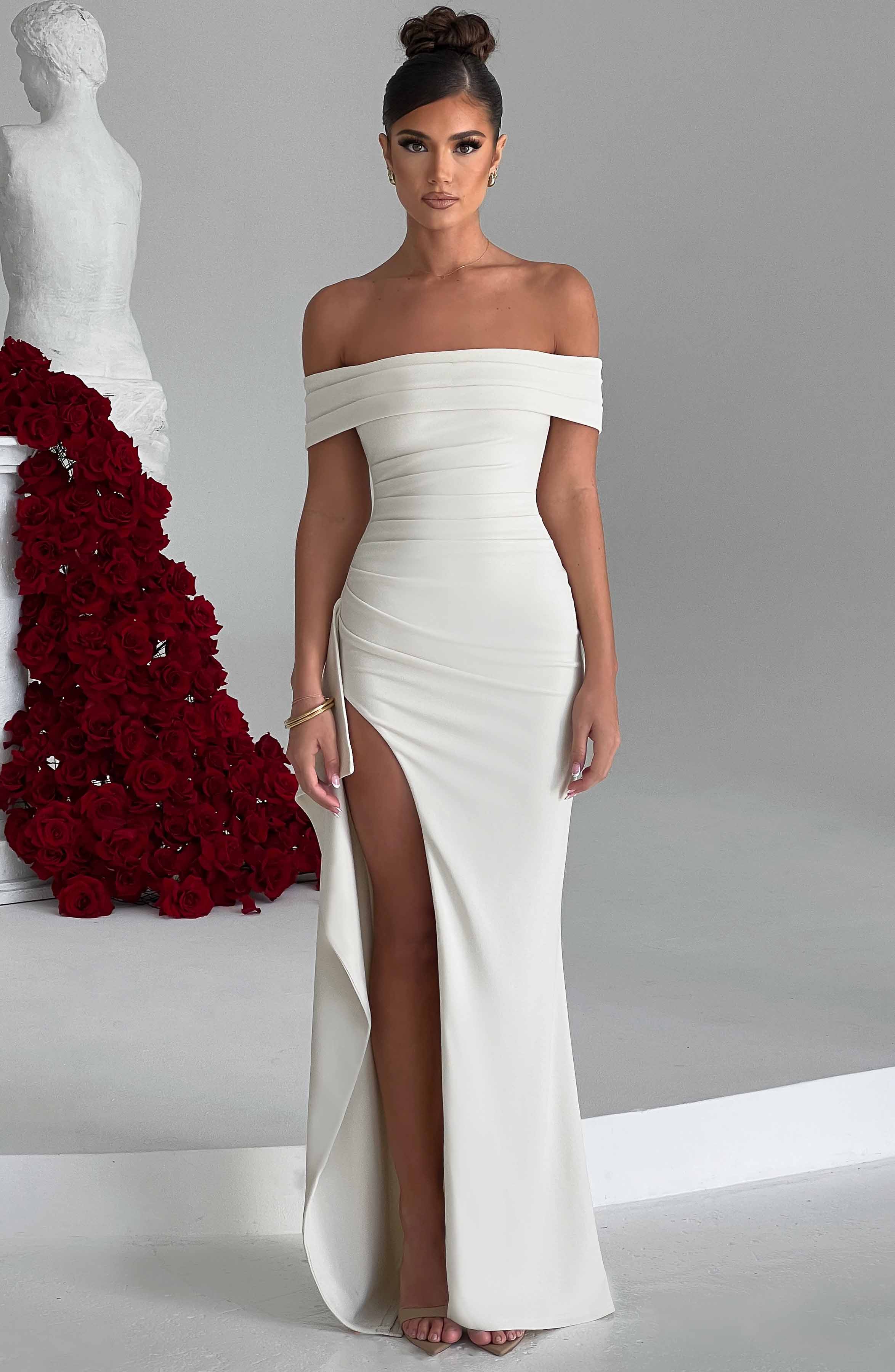 Amoura | Off-Shoulder Maxi Dress Ivory