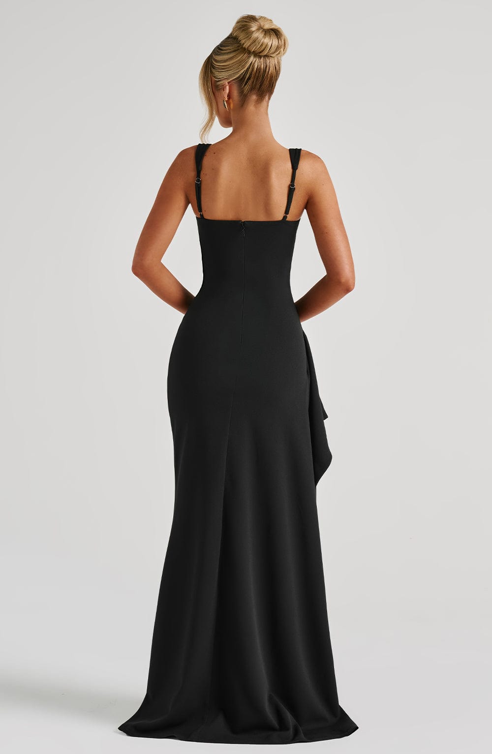Aurora | Sleek Slit Maxi Dress Black