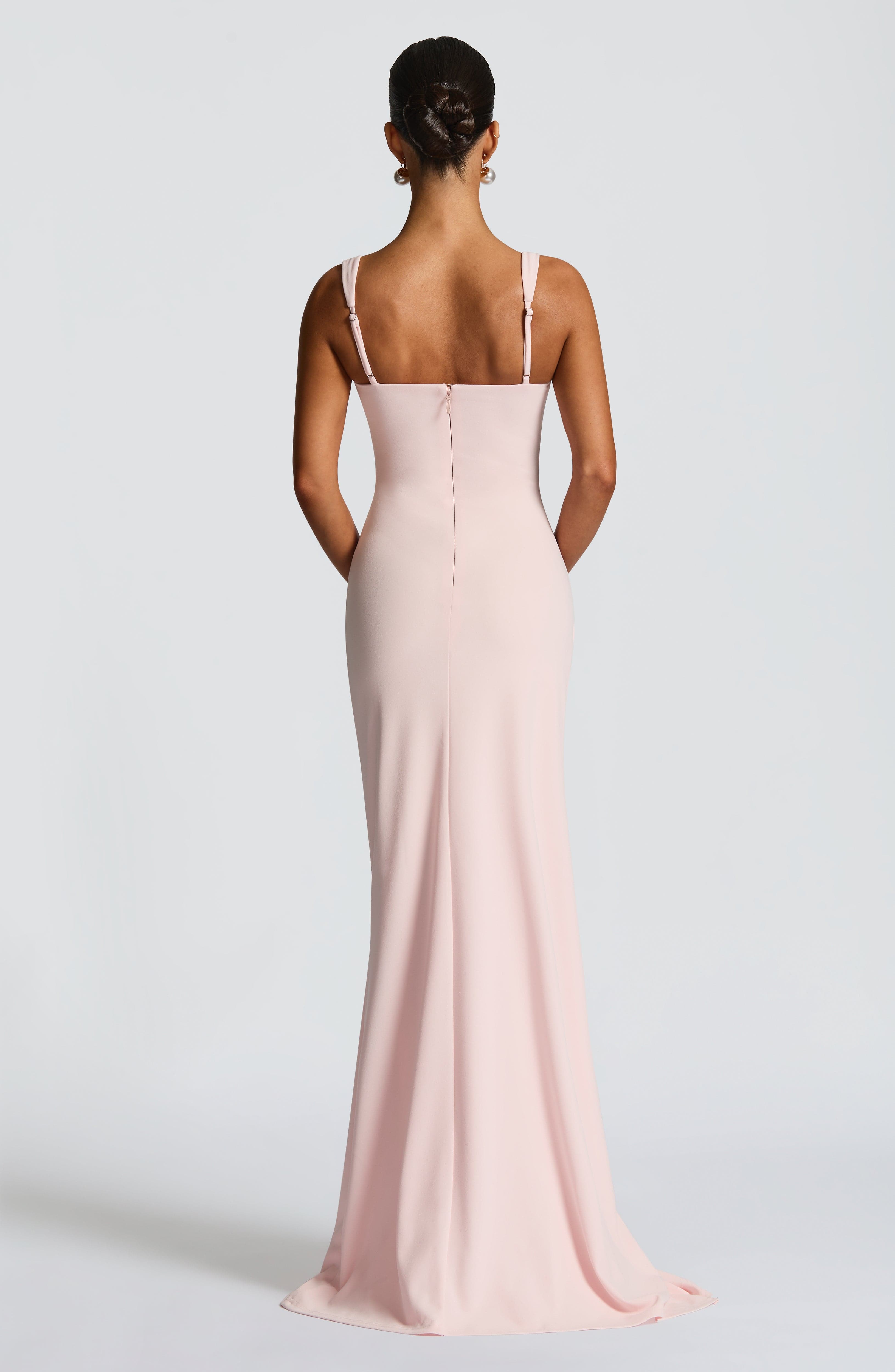 Aurora | Sleek Slit Maxi Dress Pink
