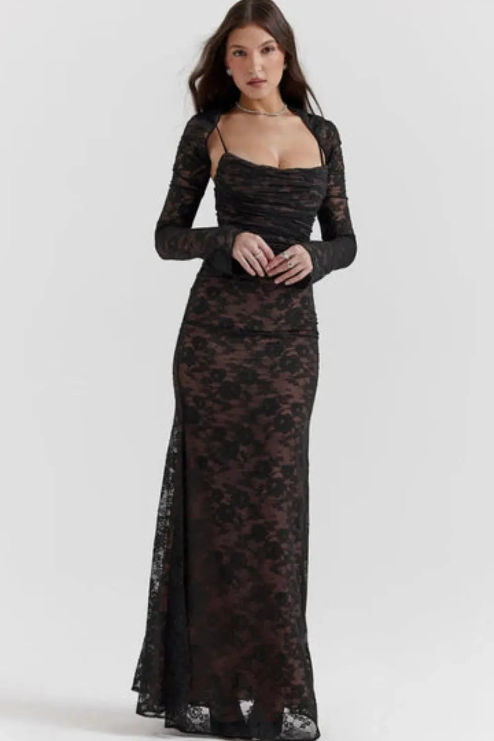 Louna -  Floral Lace Maxi Dress