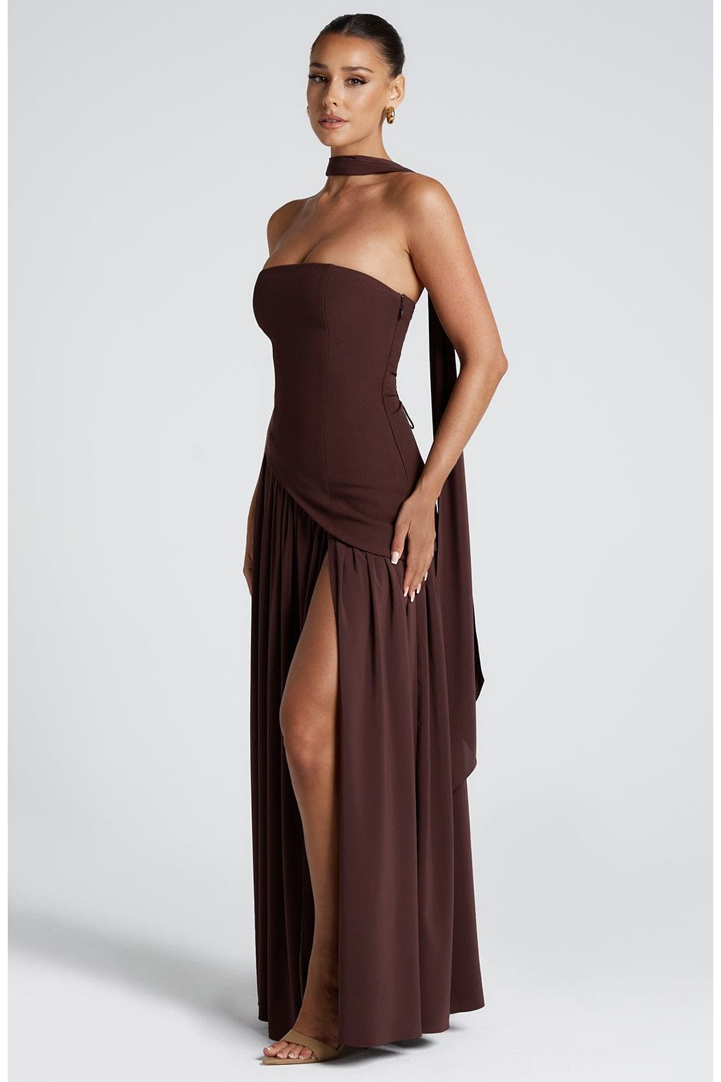 Sainte | Elegant Maxi Dress Brown