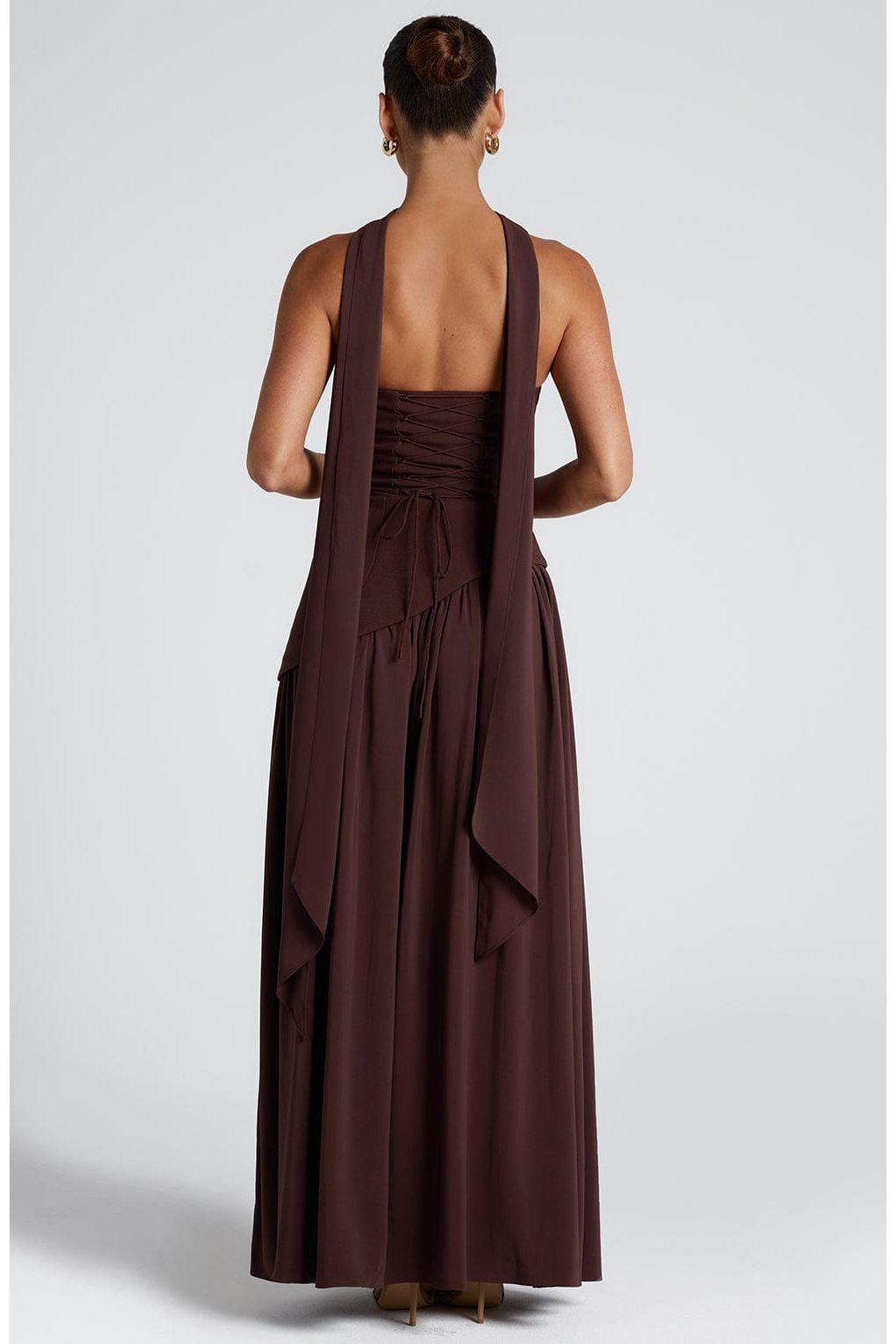 Sainte | Elegant Maxi Dress Brown