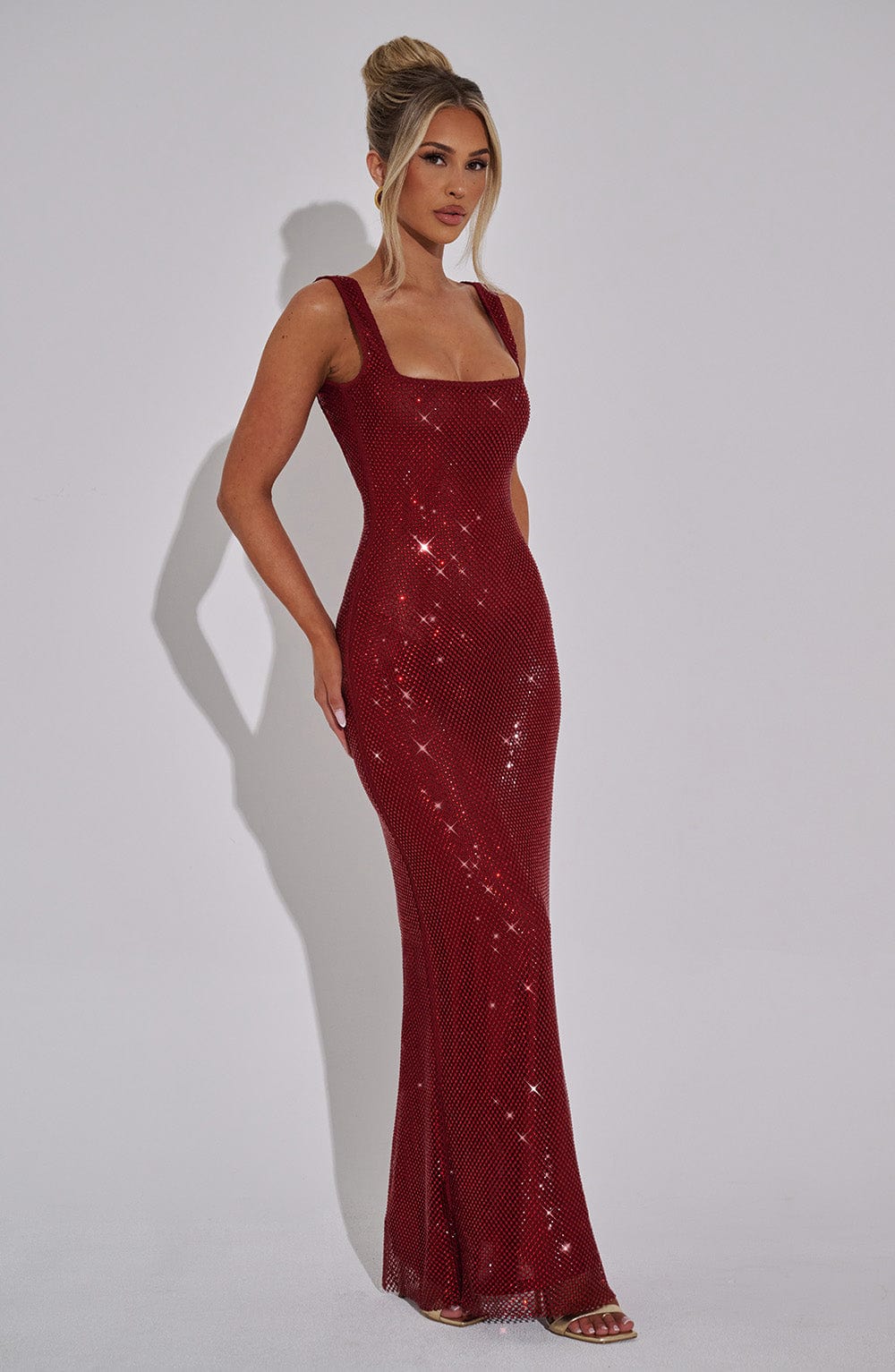 Seraphine | Silver Sequin Maxi Dress Silver