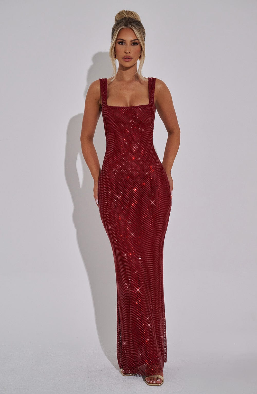 Seraphine | Silver Sequin Maxi Dress Silver