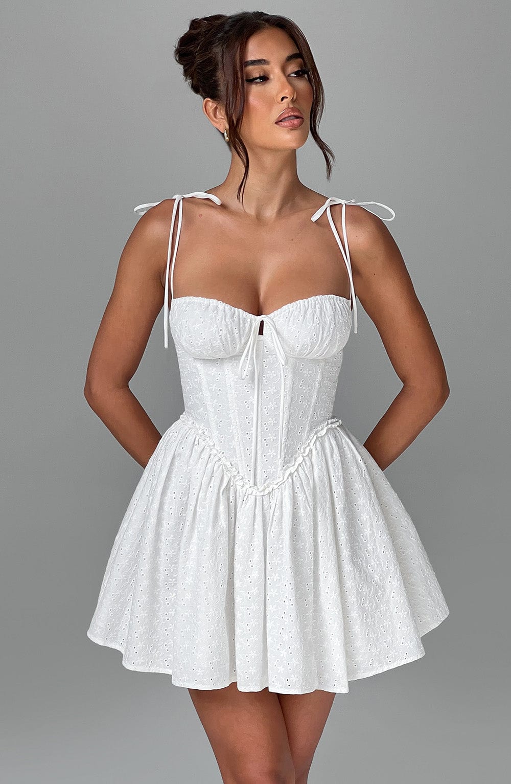 Celine | Bustier Tie-Strap Mini Dress