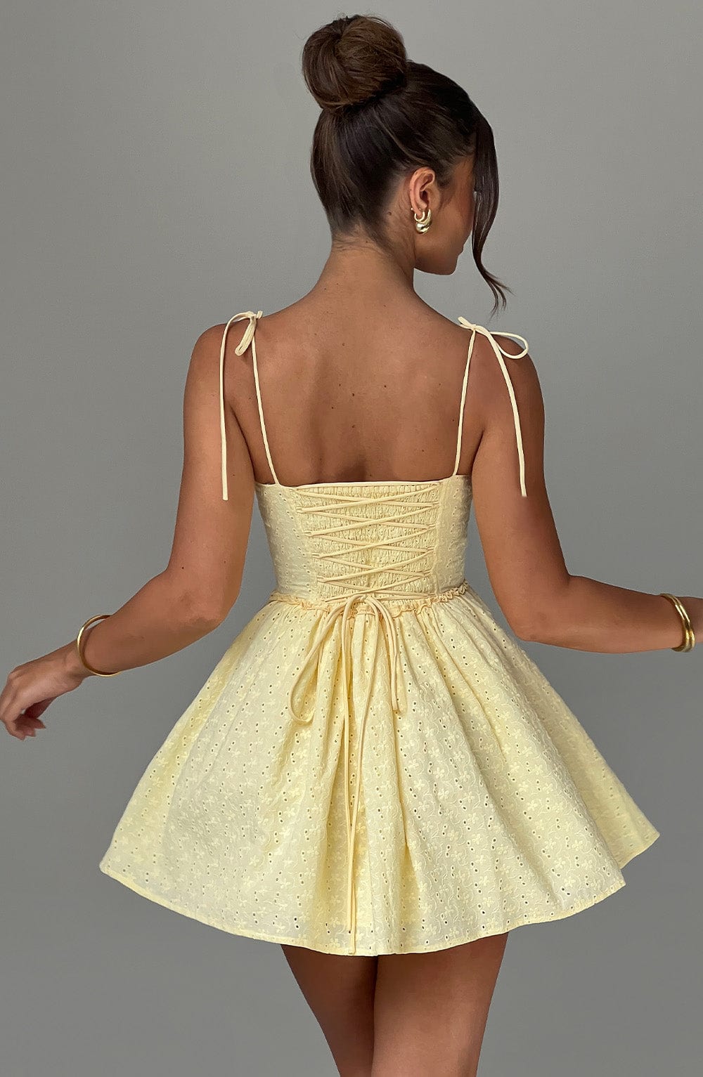 Phoebe | Elegant Mini Dress Yellow
