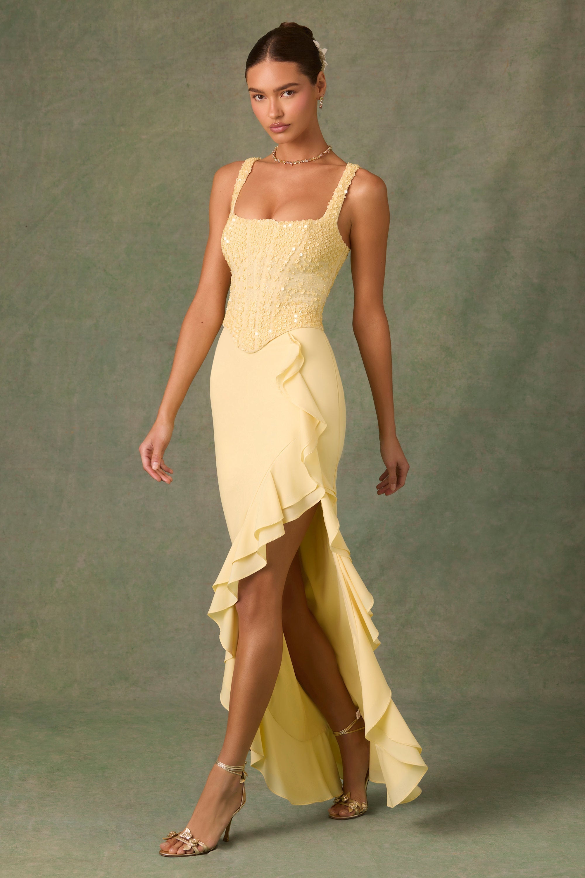 Robinha | Corset Maxi Dress Yellow